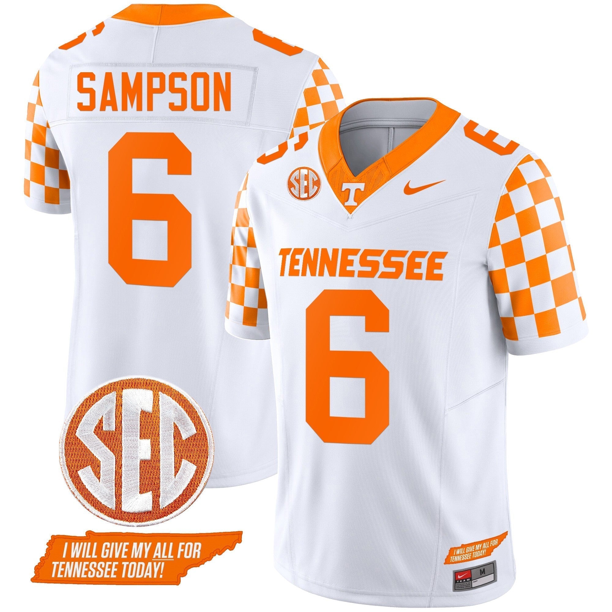 Men Tennessee Volunteers 2024 Checkerboard Vapor Limited Jersey V2 - All Stitched