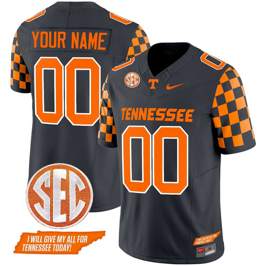 Custom Tennessee Volunteers 2024 Checkerboard Vapor Limited Jersey V2 - All Stitched