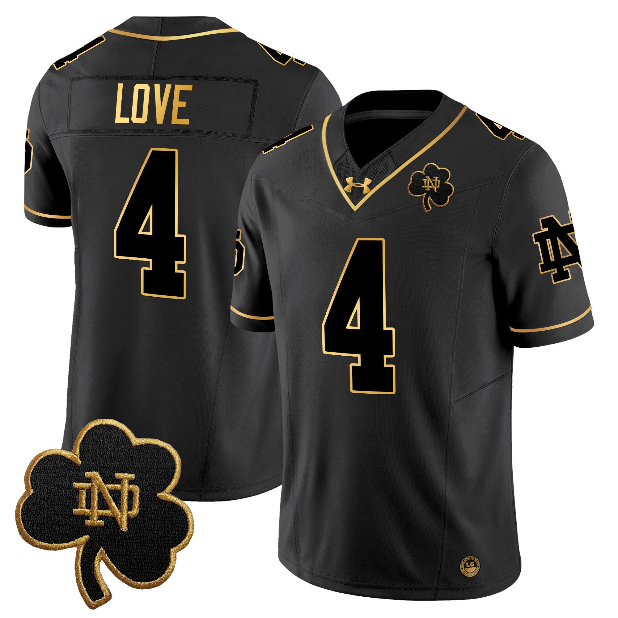 Notre Dame Fighting Irish 2025 Gold Vapor Limited Jersey - All Stitched