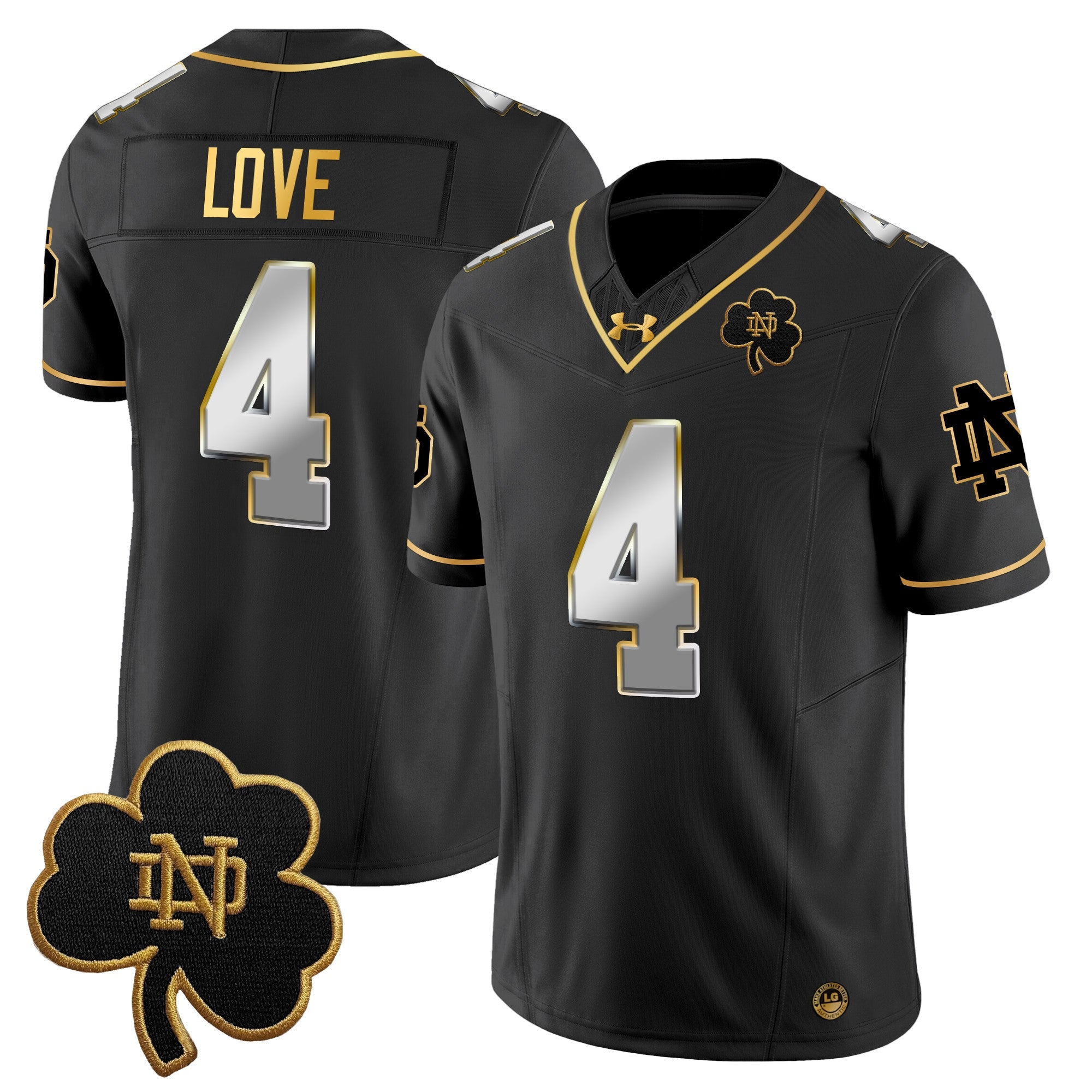 Notre Dame Fighting Irish 2025 Gold Vapor Limited Jersey - All Stitched
