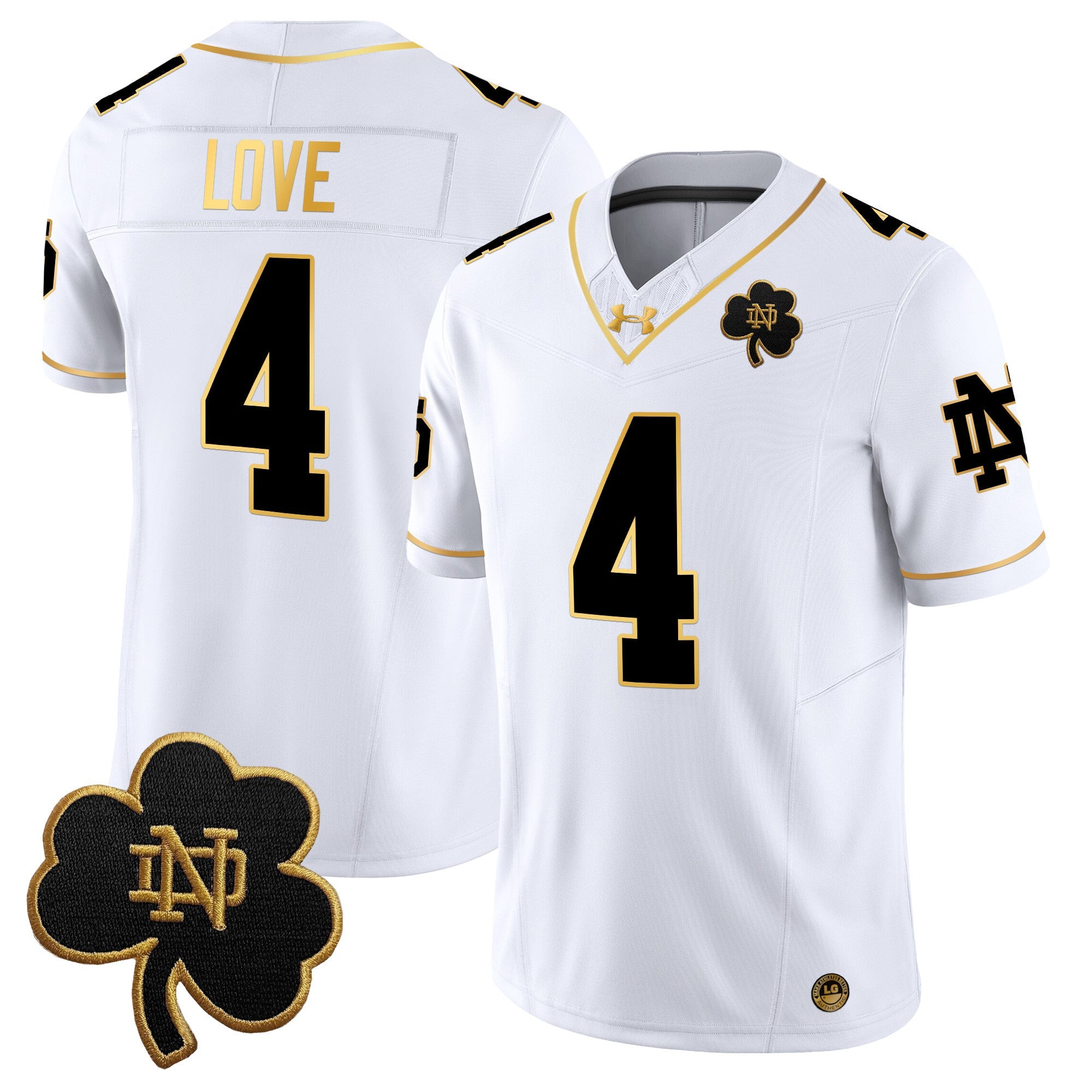 Notre Dame Fighting Irish 2025 Gold Vapor Limited Jersey - All Stitched