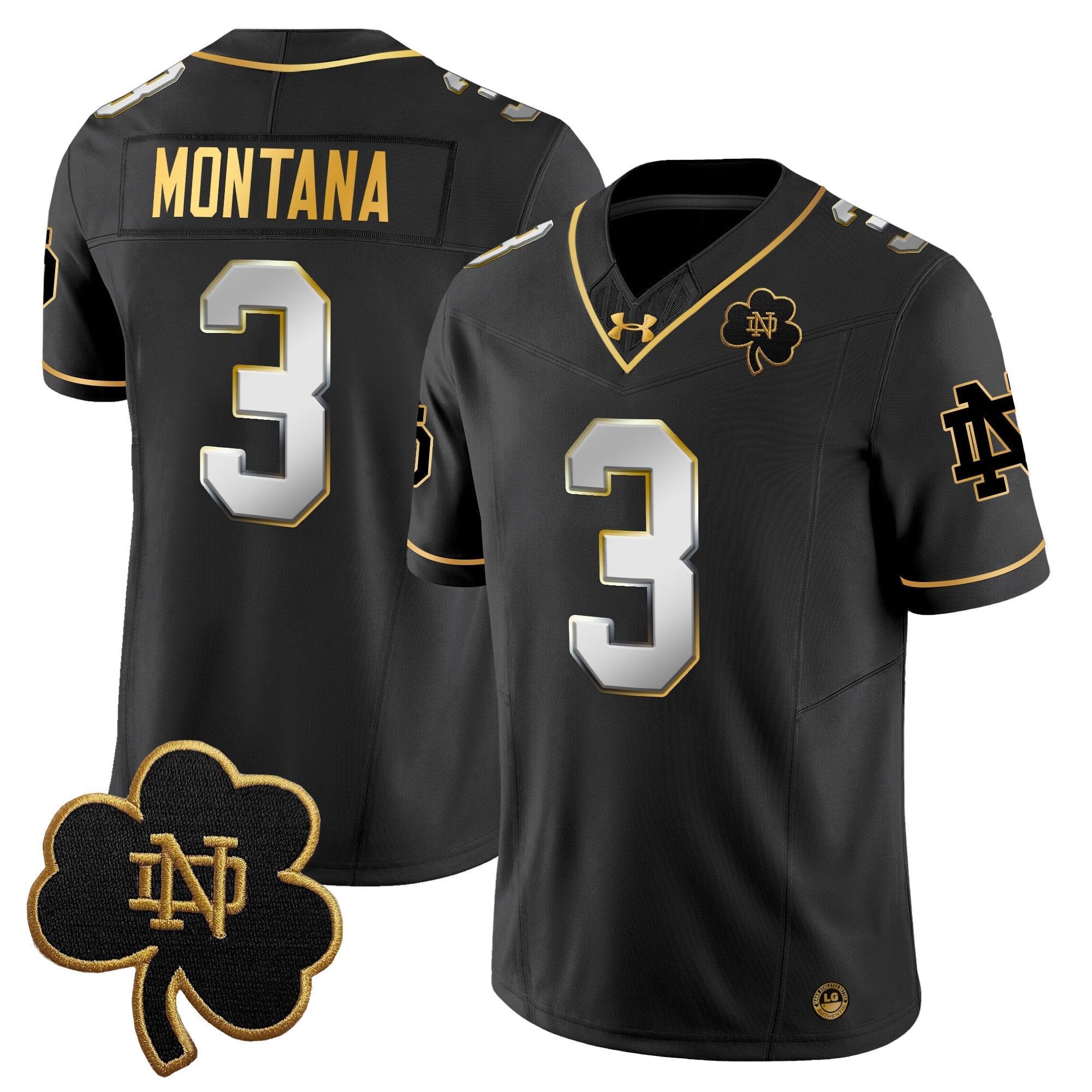 Notre Dame Fighting Irish 2025 Gold Vapor Limited Jersey - All Stitched