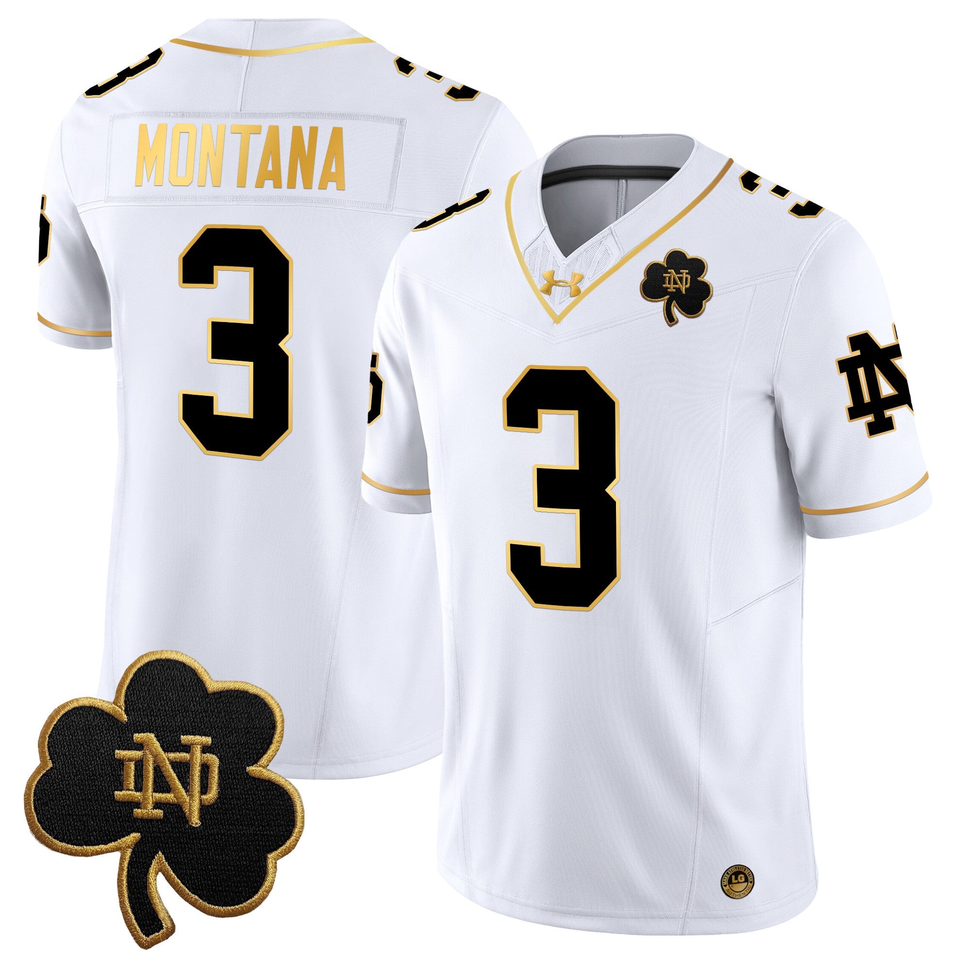 Notre Dame Fighting Irish 2025 Gold Vapor Limited Jersey - All Stitched