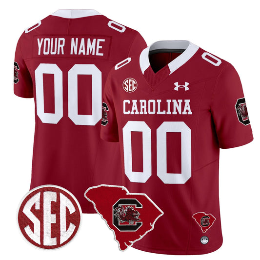 Custom South Carolina Gamecocks Jersey 1980 Throwback Home Patch Vapor Limited Stitched