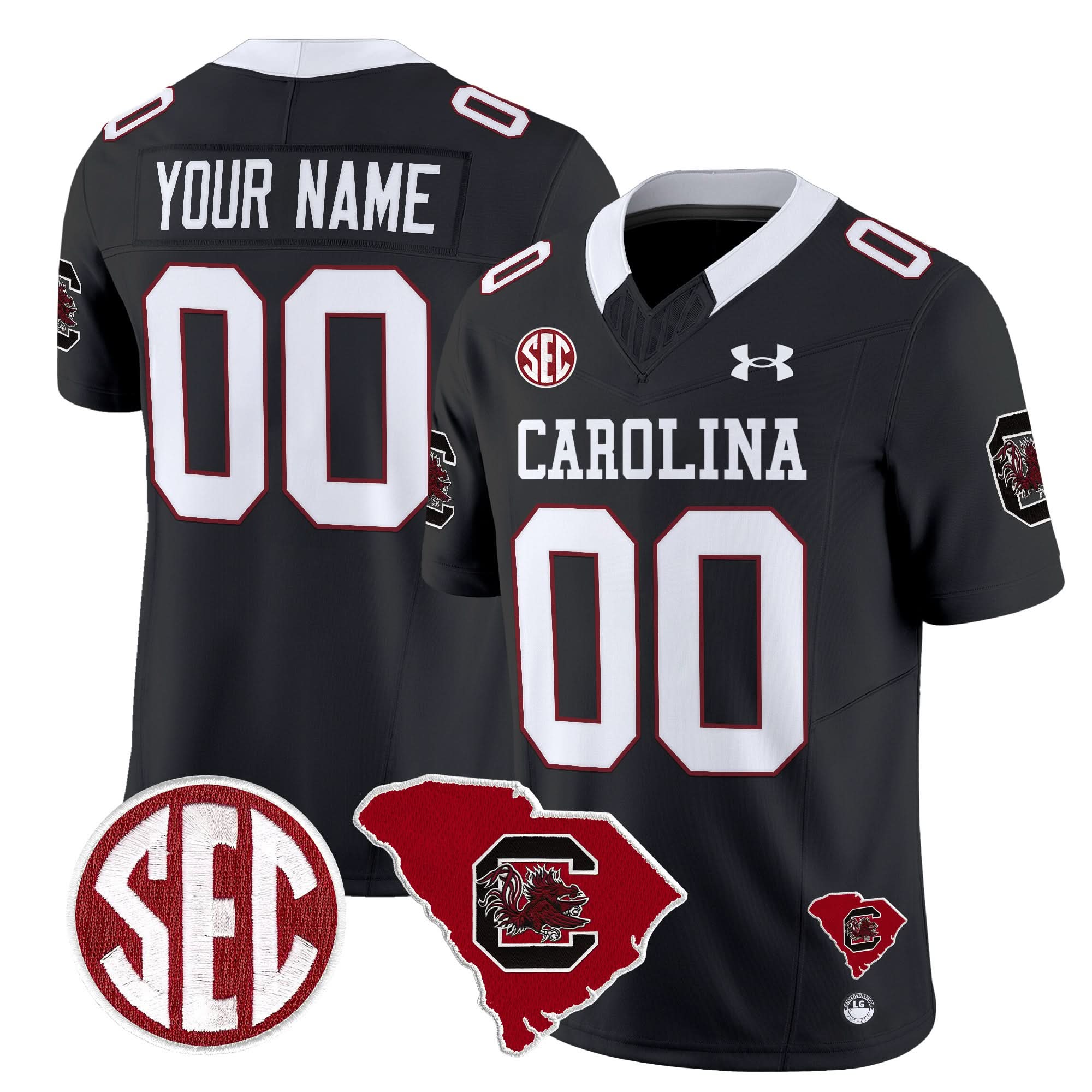 Custom South Carolina Gamecocks Jersey 1980 Throwback Home Patch Vapor Limited Stitched