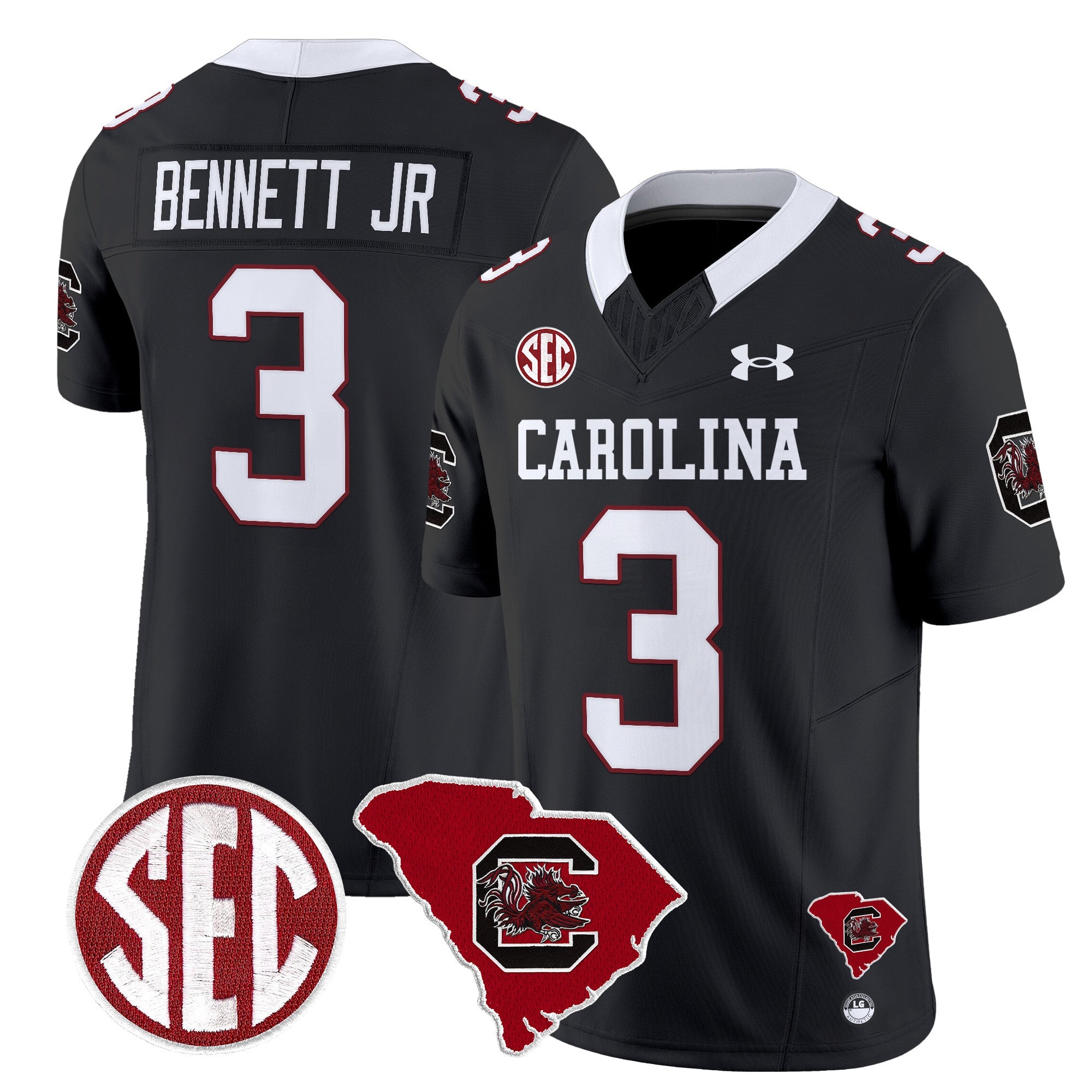 Men South Carolina Gamecocks 1980 Throwback Home Patch Vapor Limited Jersey - All Stitched