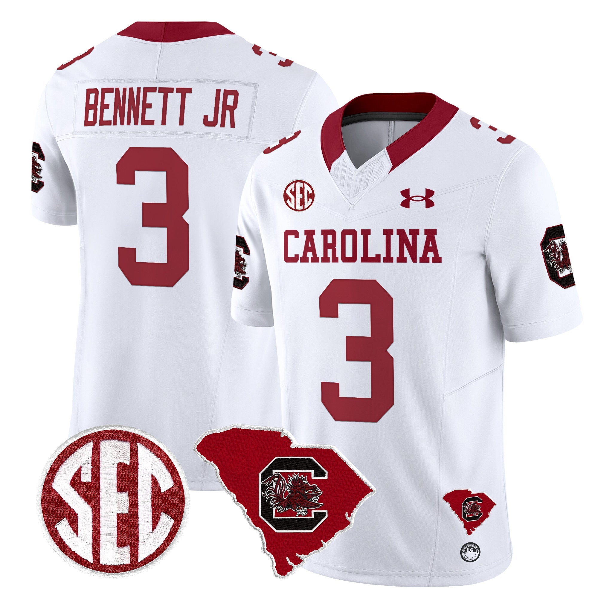 Men South Carolina Gamecocks 1980 Throwback Home Patch Vapor Limited Jersey - All Stitched