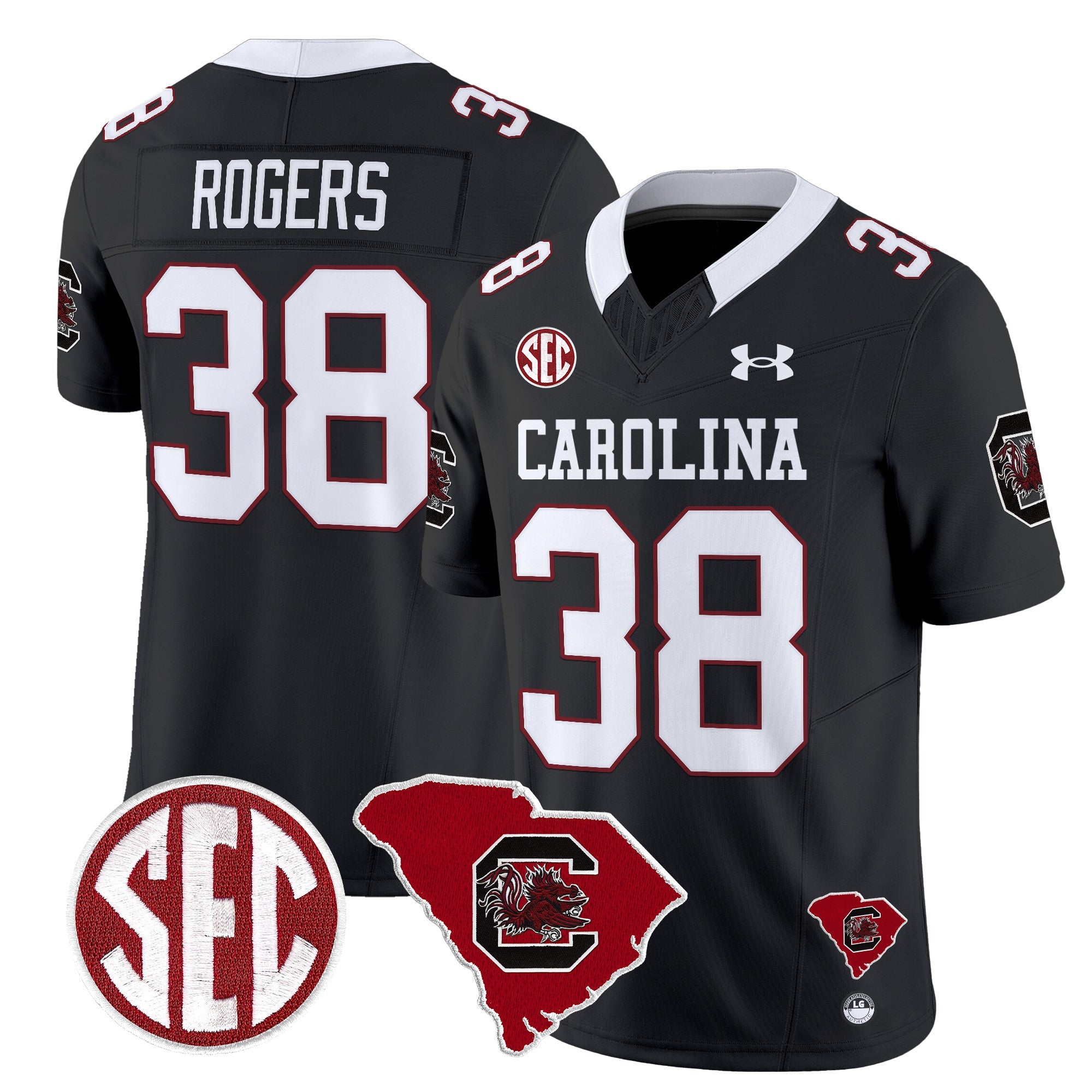 Men South Carolina Gamecocks 1980 Throwback Home Patch Vapor Limited Jersey - All Stitched