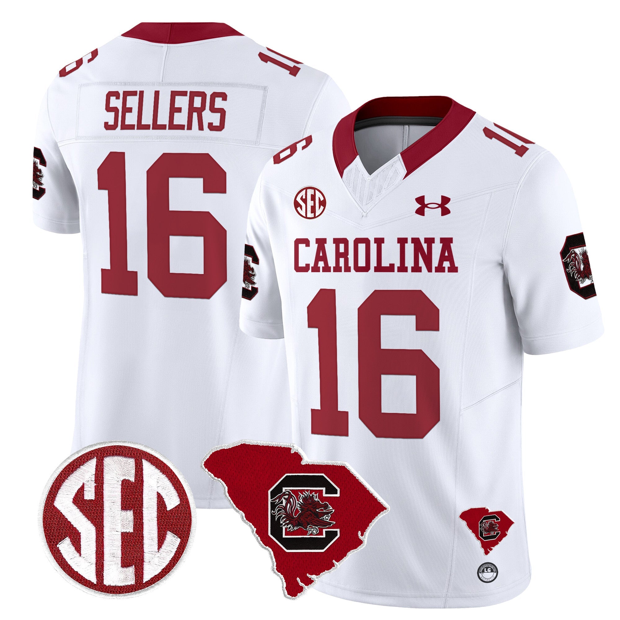 Men South Carolina Gamecocks 1980 Throwback Home Patch Vapor Limited Jersey - All Stitched
