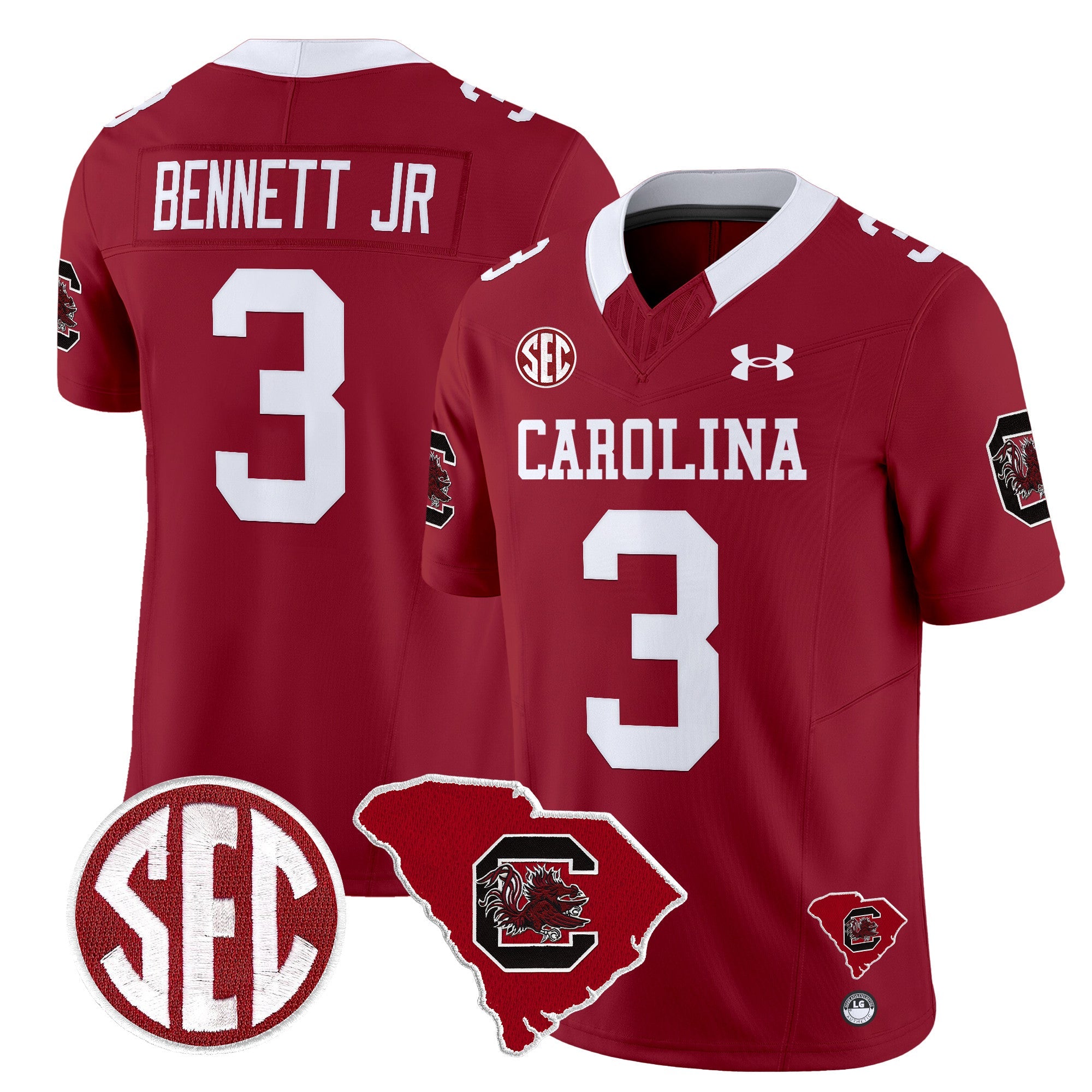 Men South Carolina Gamecocks 1980 Throwback Home Patch Vapor Limited Jersey - All Stitched
