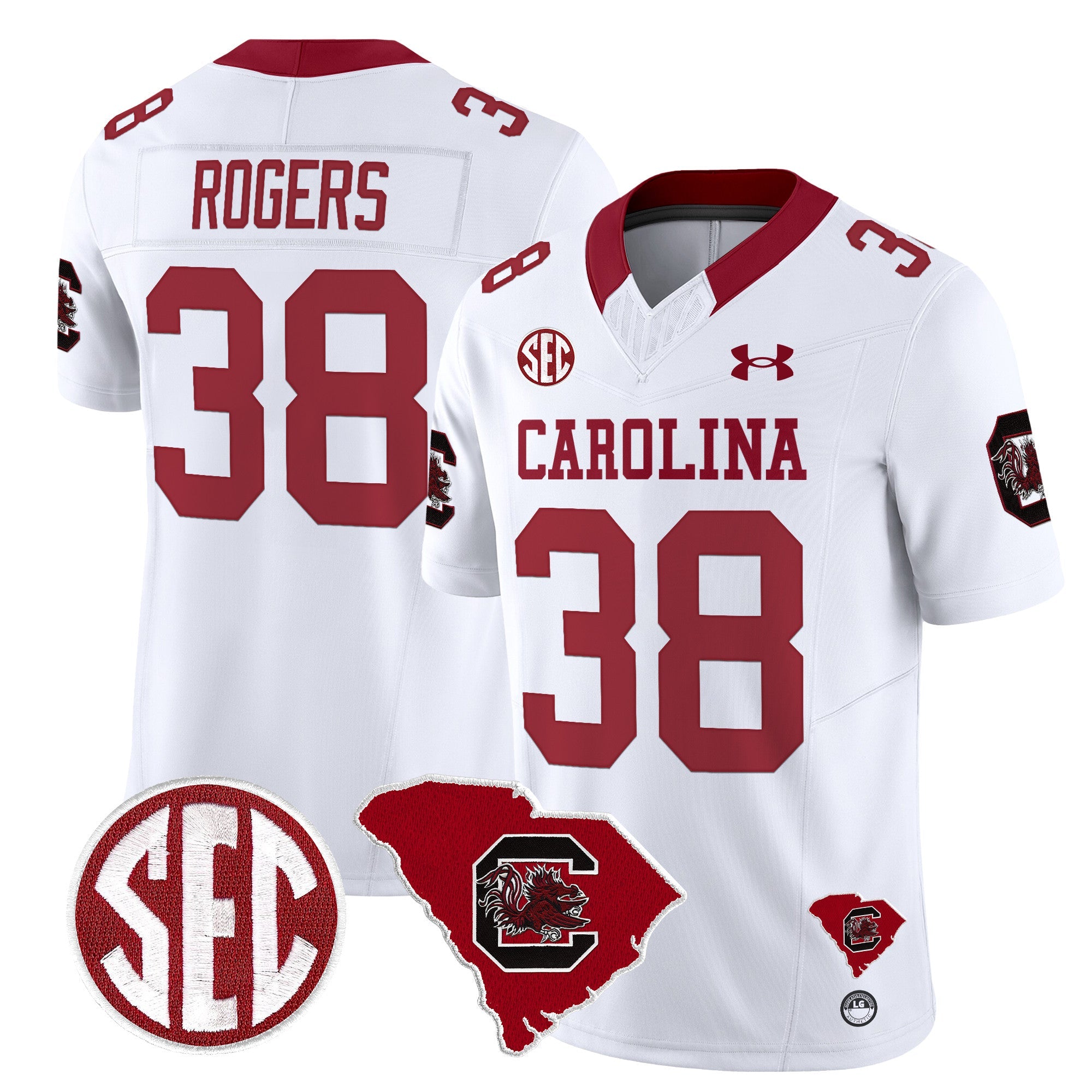 Men South Carolina Gamecocks 1980 Throwback Home Patch Vapor Limited Jersey - All Stitched