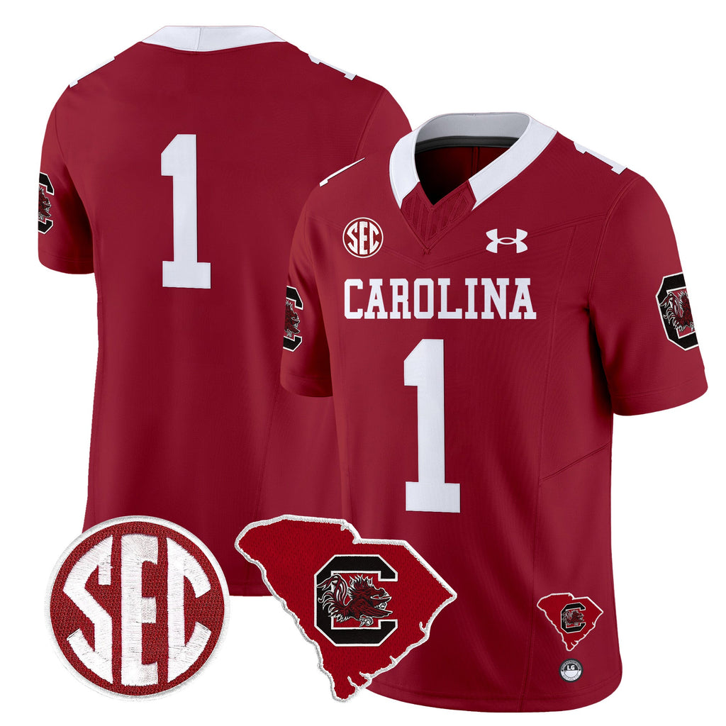 Men South Carolina Gamecocks 1980 Throwback Home Patch Vapor Limited Jersey - All Stitched