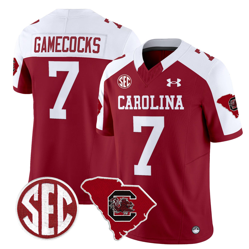 Men South Carolina Gamecocks 1980 Throwback Home Patch Vapor Limited Jersey - All Stitched