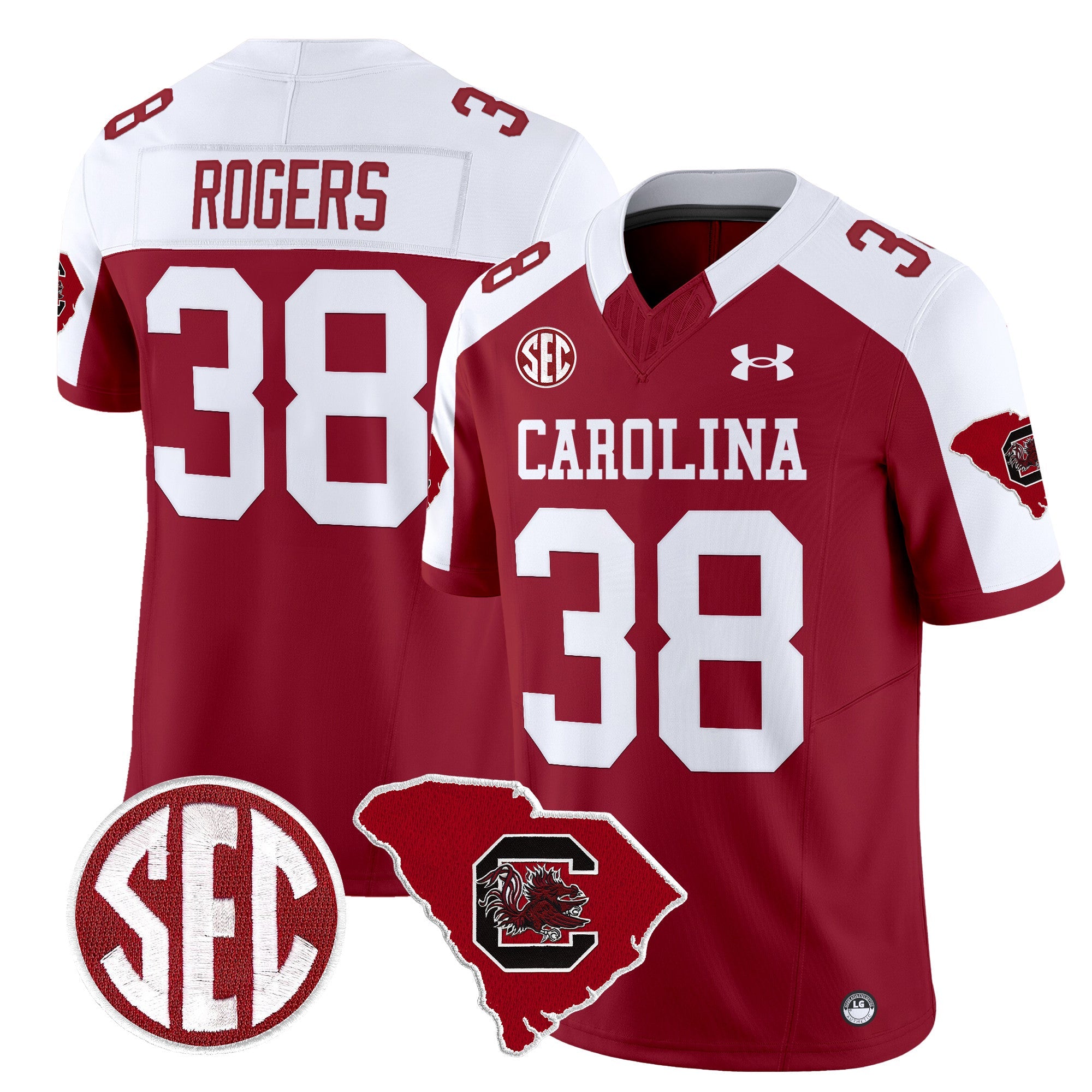 Men South Carolina Gamecocks 1980 Throwback Home Patch Vapor Limited Jersey - All Stitched