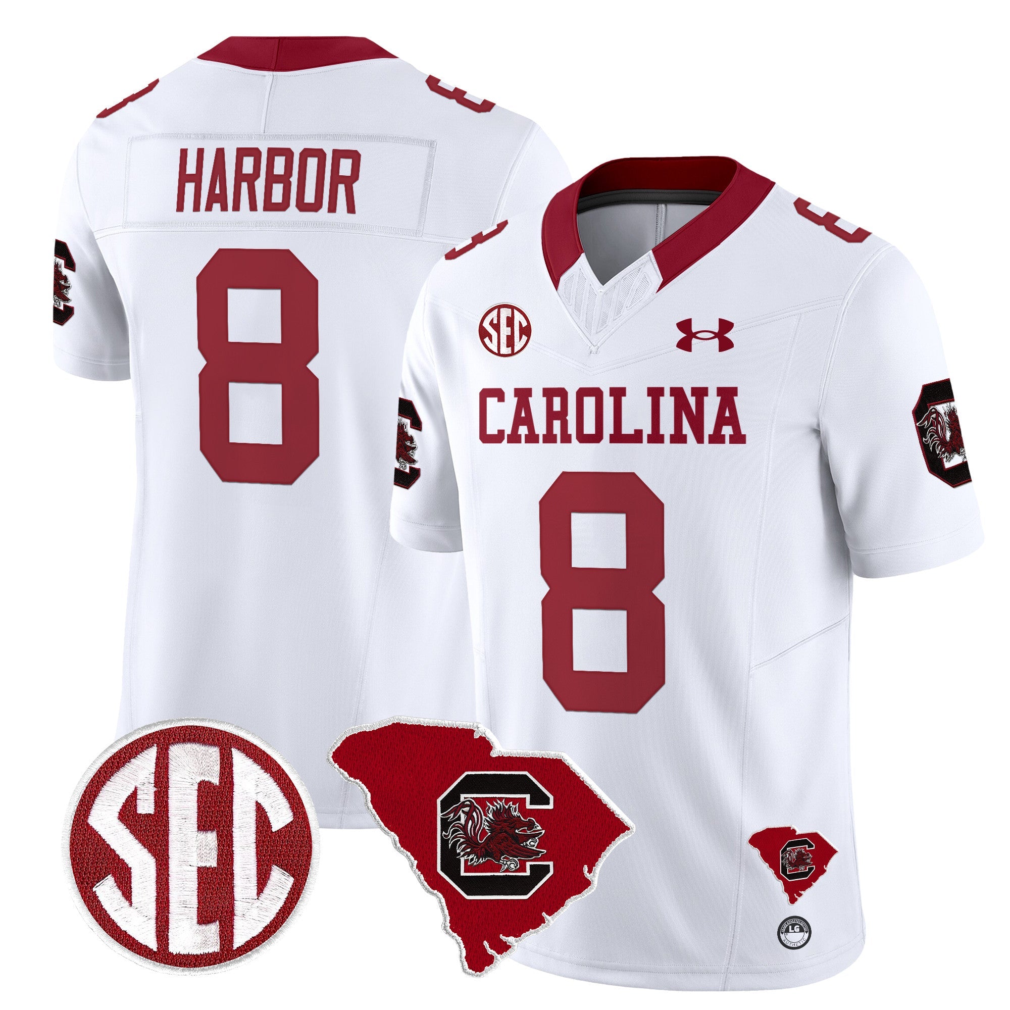 Men South Carolina Gamecocks 1980 Throwback Home Patch Vapor Limited Jersey - All Stitched