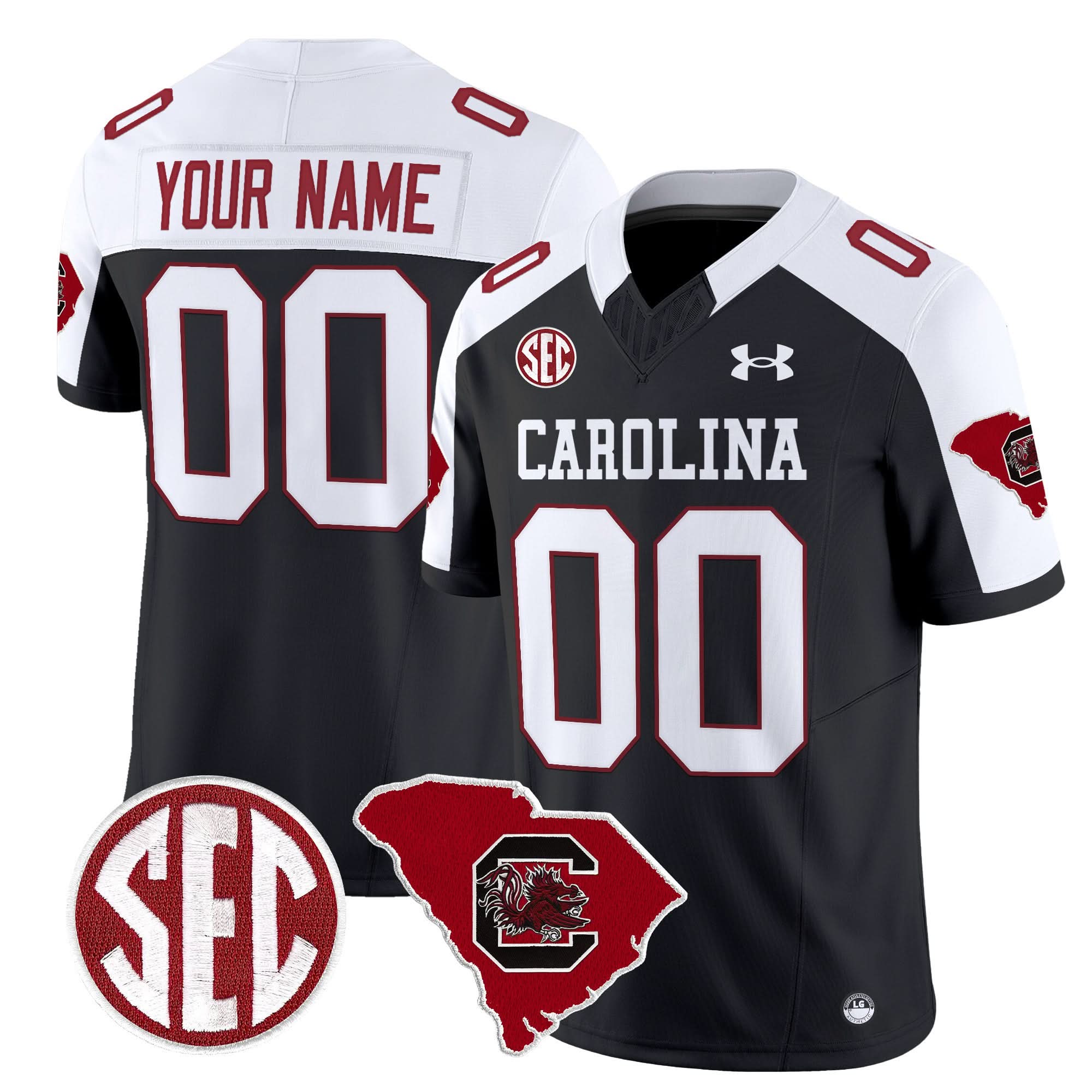 Custom South Carolina Gamecocks Jersey 1980 Throwback Home Patch Vapor Limited Stitched