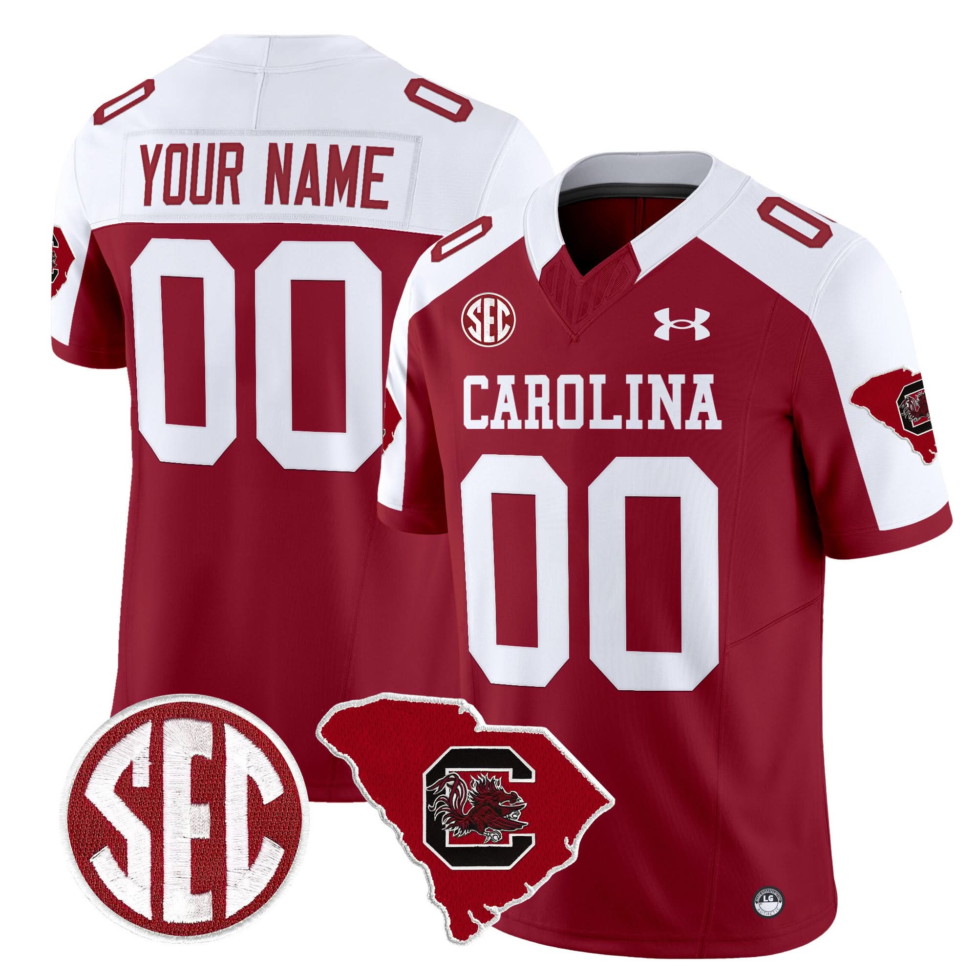 Custom South Carolina Gamecocks Jersey 1980 Throwback Home Patch Vapor Limited Stitched