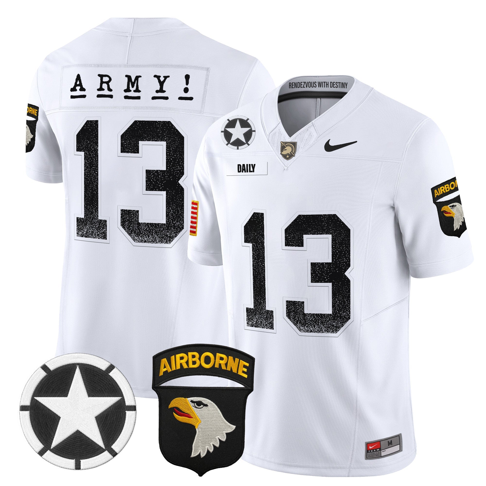 Army Black Knights 2025 Screaming Eagles Vapor Limited Jersey - All Stitched