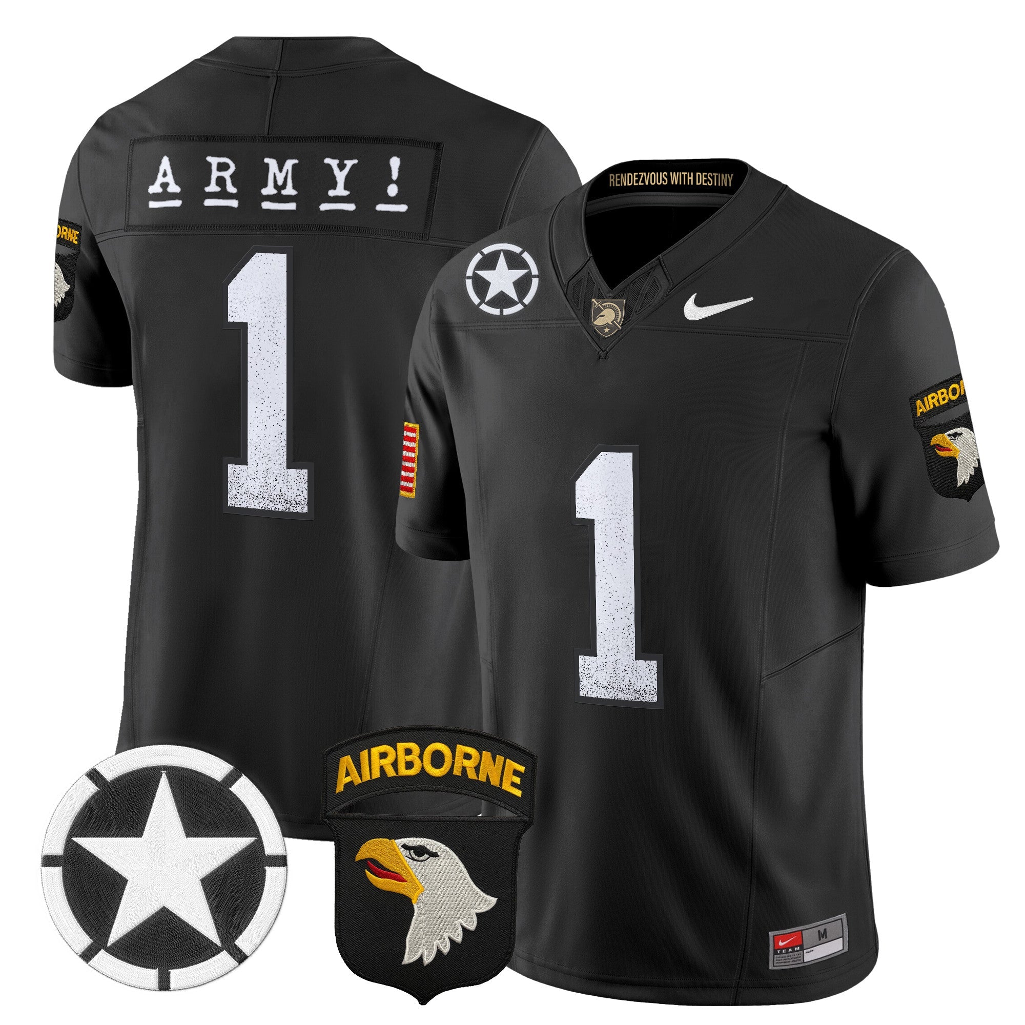 Army Black Knights 2025 Screaming Eagles Vapor Limited Jersey - All Stitched