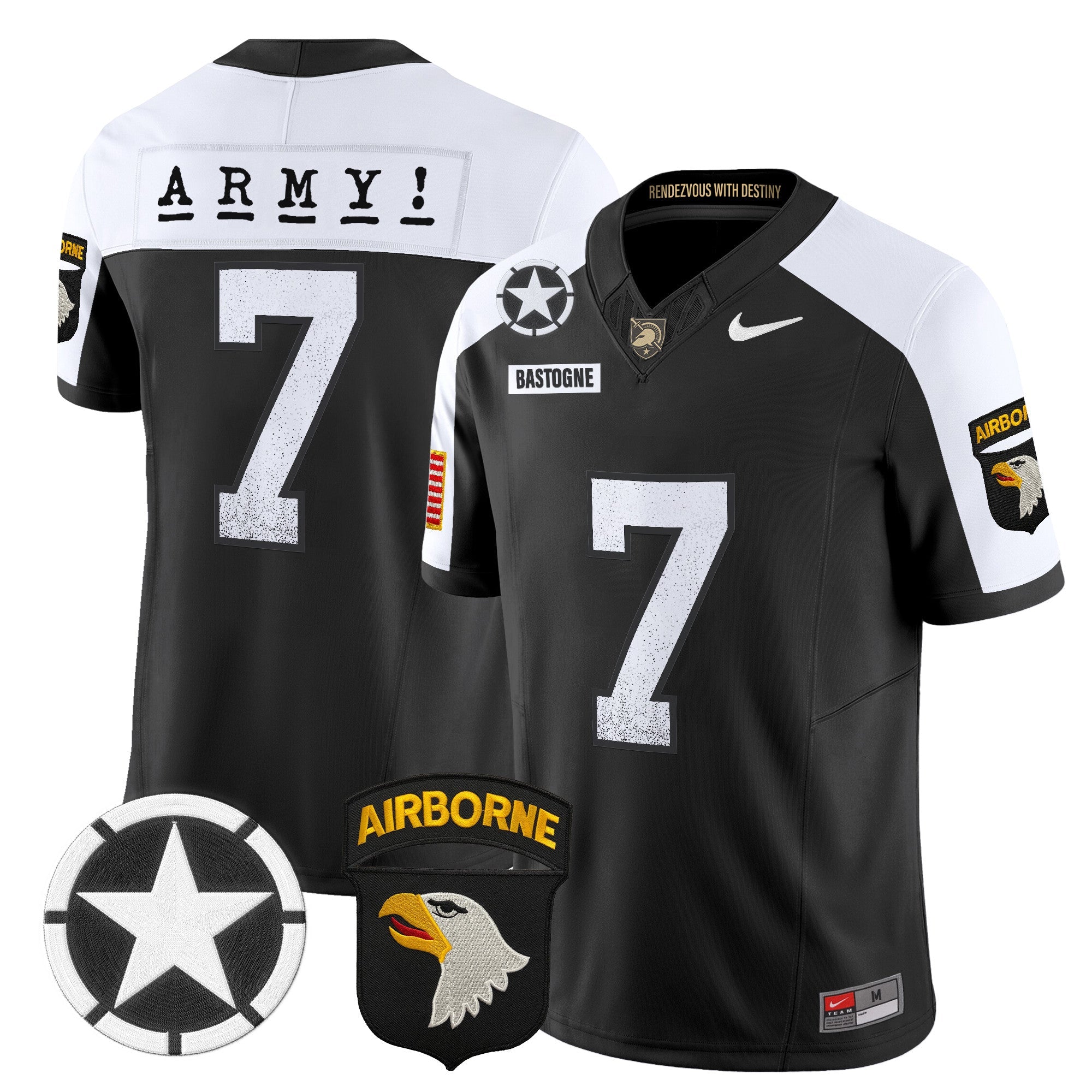 Army Black Knights 2025 Screaming Eagles Vapor Limited Jersey - All Stitched