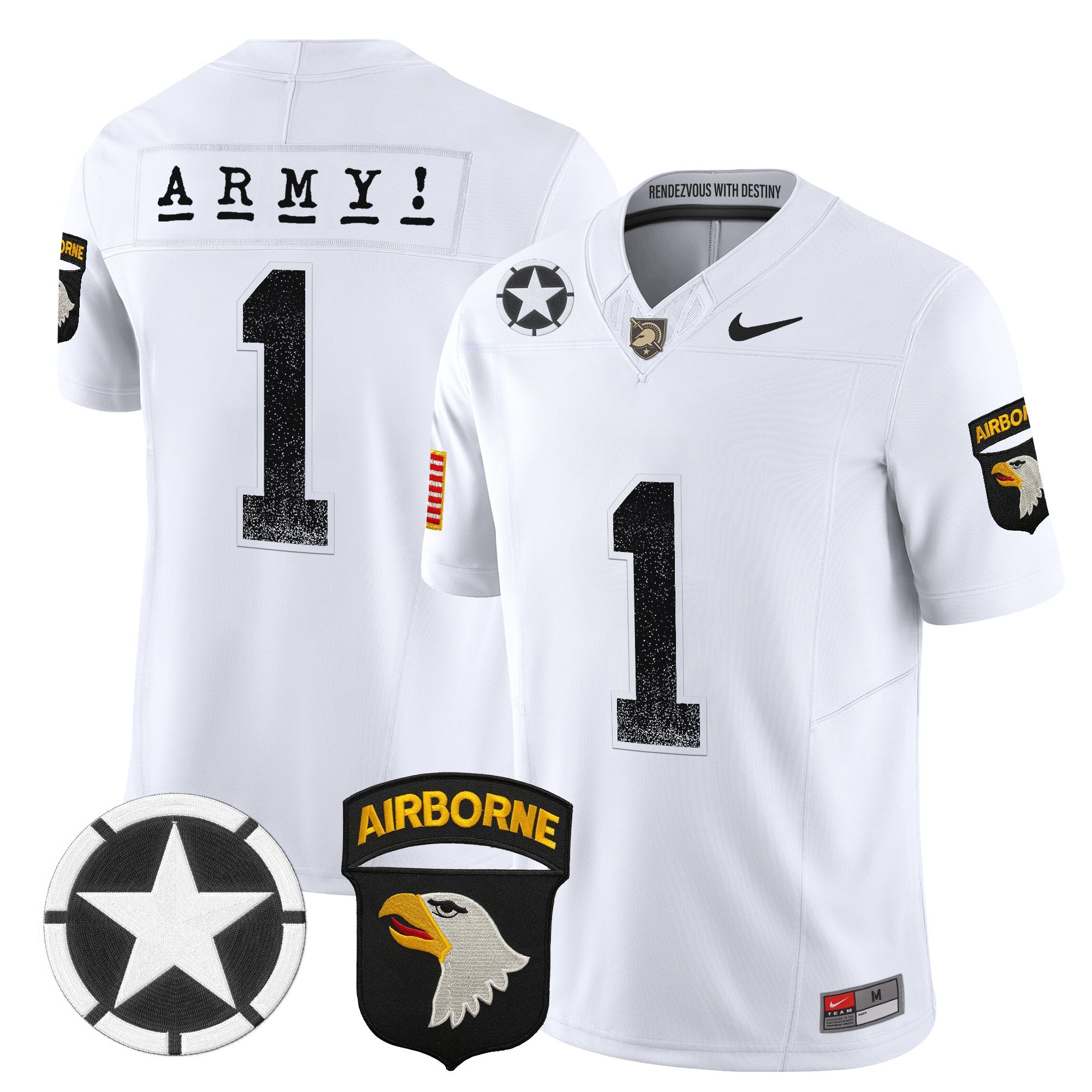 Army Black Knights 2025 Screaming Eagles Vapor Limited Jersey - All Stitched