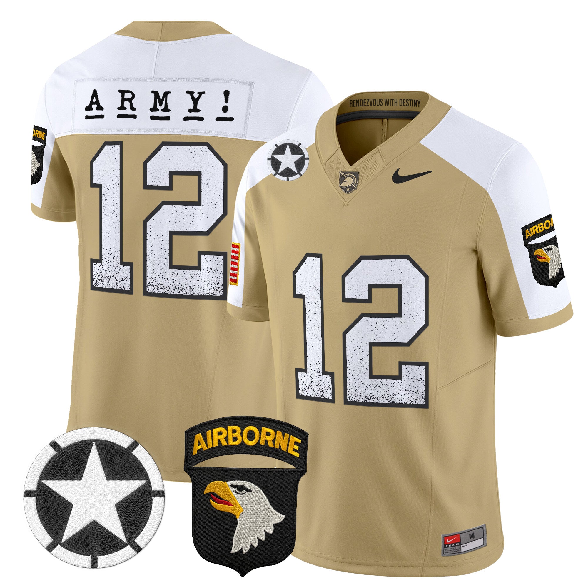 Army Black Knights 2025 Screaming Eagles Vapor Limited Jersey - All Stitched
