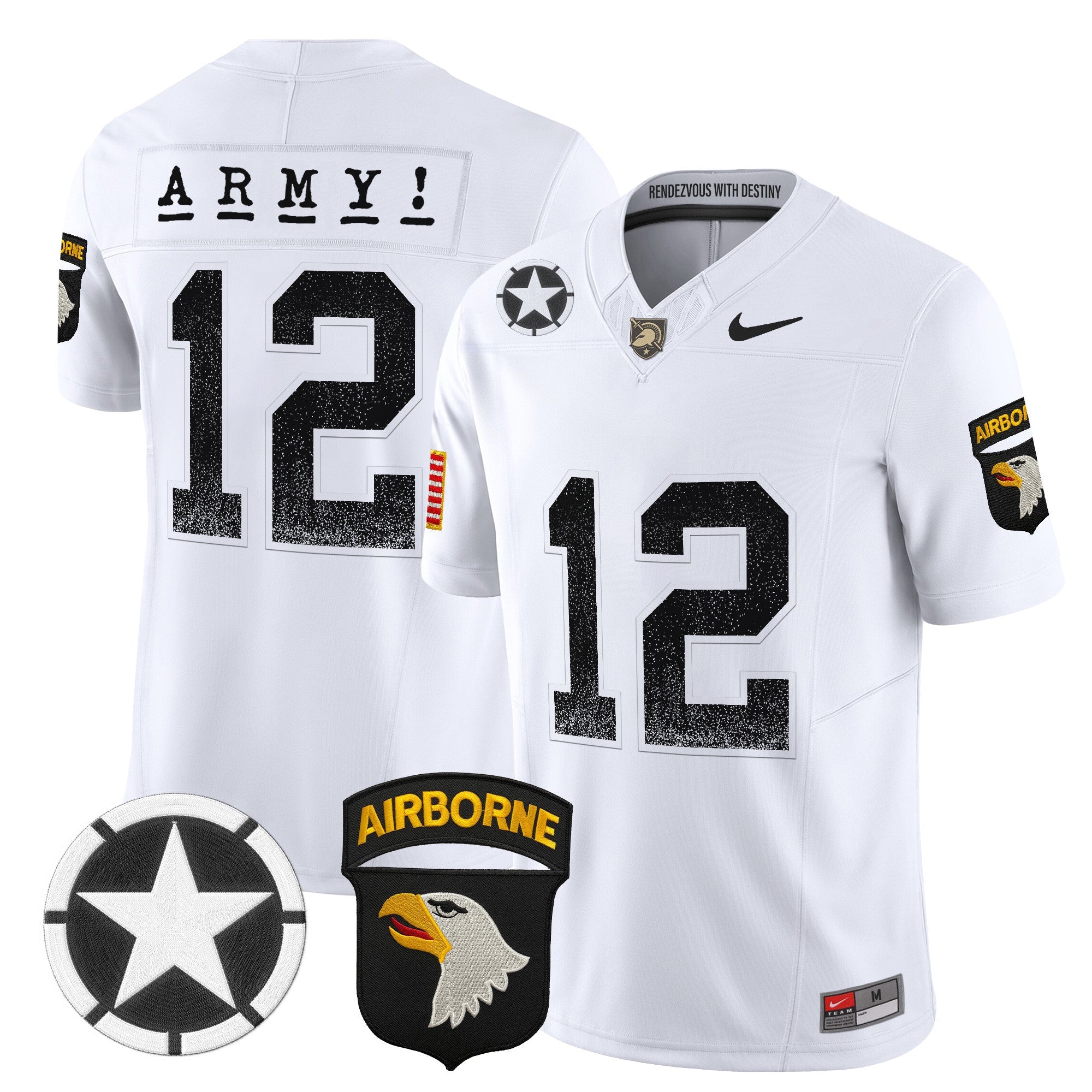 Army Black Knights 2025 Screaming Eagles Vapor Limited Jersey - All Stitched