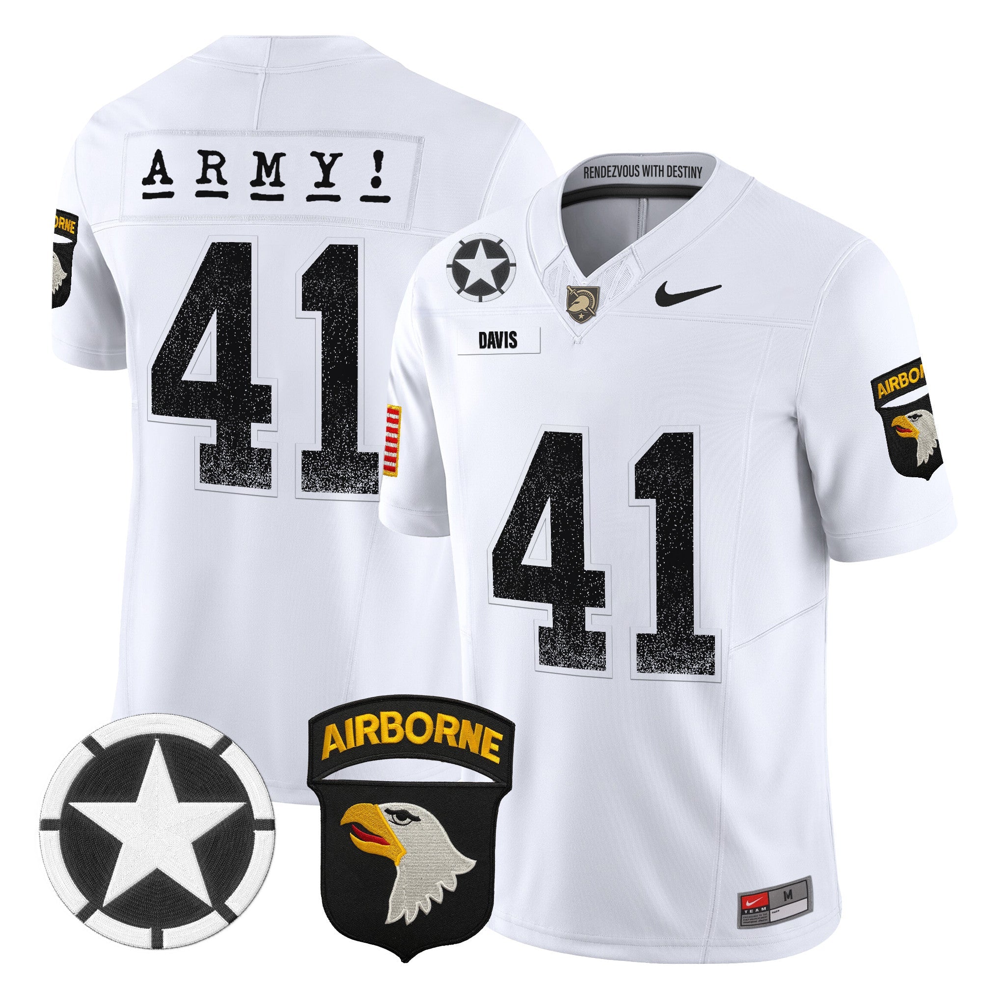 Army Black Knights 2025 Screaming Eagles Vapor Limited Jersey - All Stitched