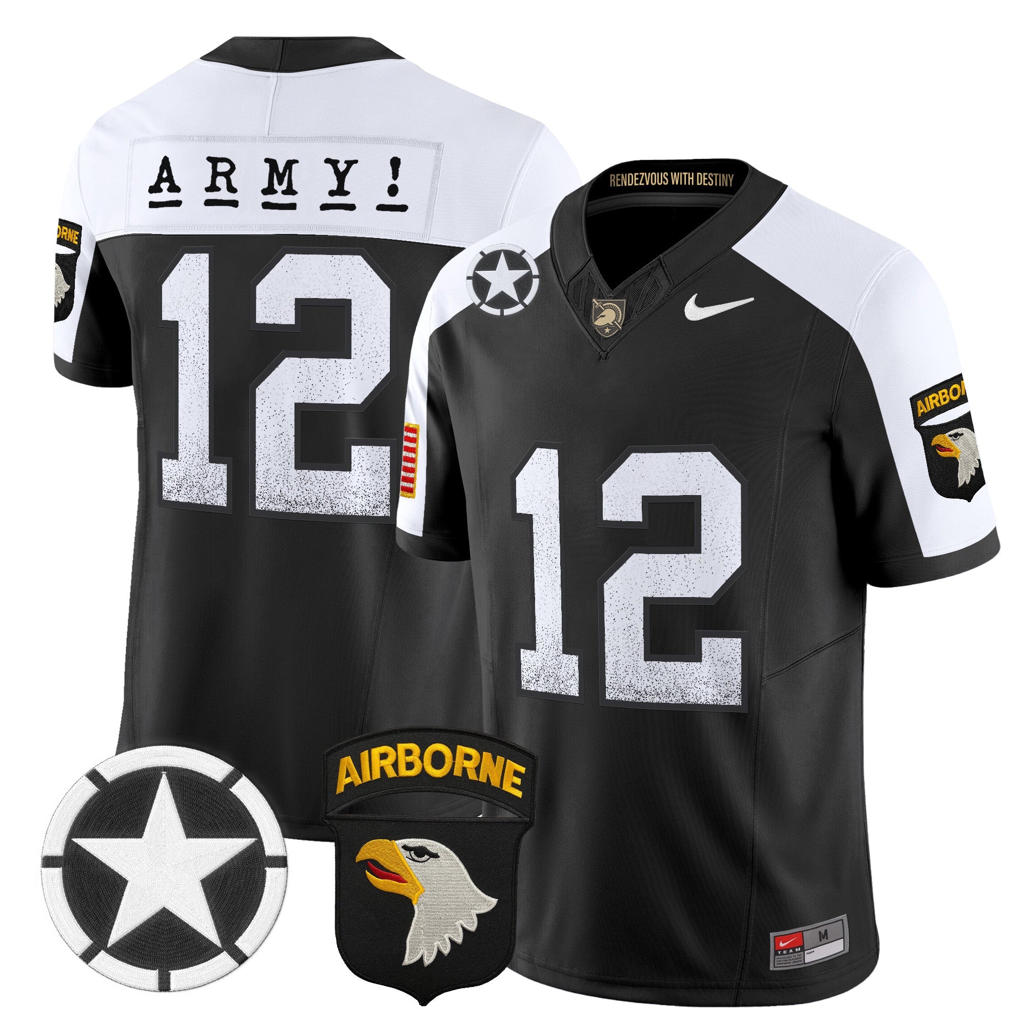 Army Black Knights 2025 Screaming Eagles Vapor Limited Jersey - All Stitched