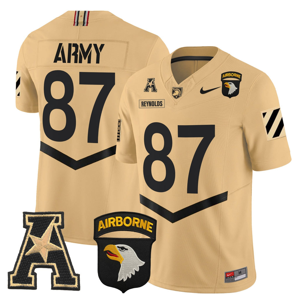 Men Army Black Knights 101st Airborne Division Patch 2024 Vapor Limited Jersey V3 - All Stitched