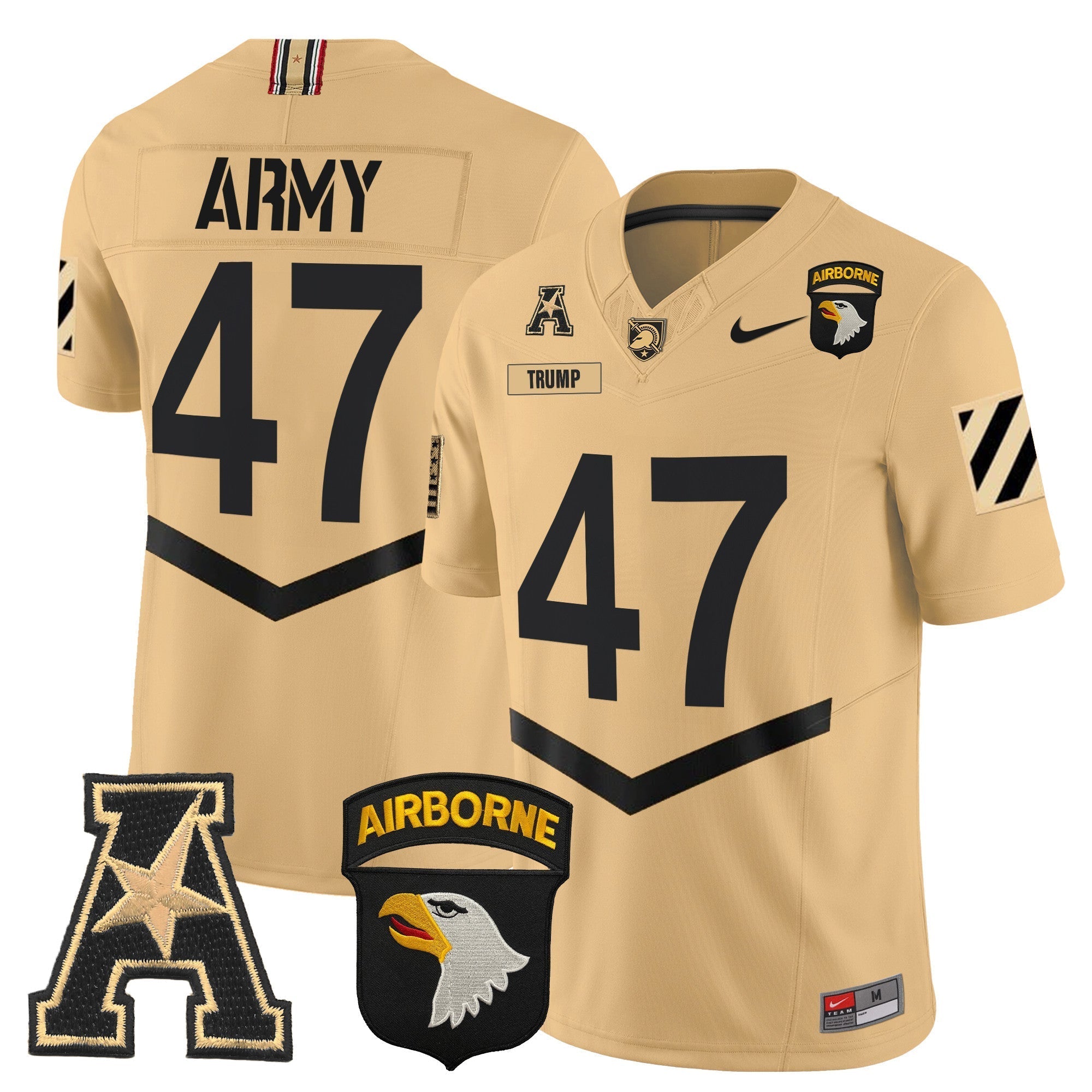 Men Army Black Knights 101st Airborne Division Patch 2024 Vapor Limited Jersey V3 - All Stitched