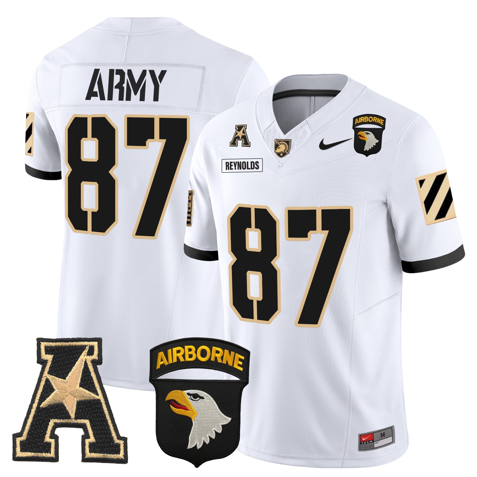 Men Army Black Knights 101st Airborne Division Patch 2024 Vapor Limited Jersey V3 - All Stitched