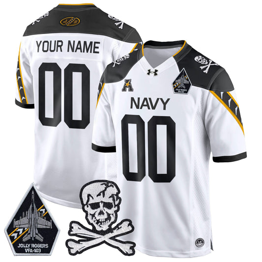 Custom Navy Midshipmen 2024 Game Jersey - All Stitched