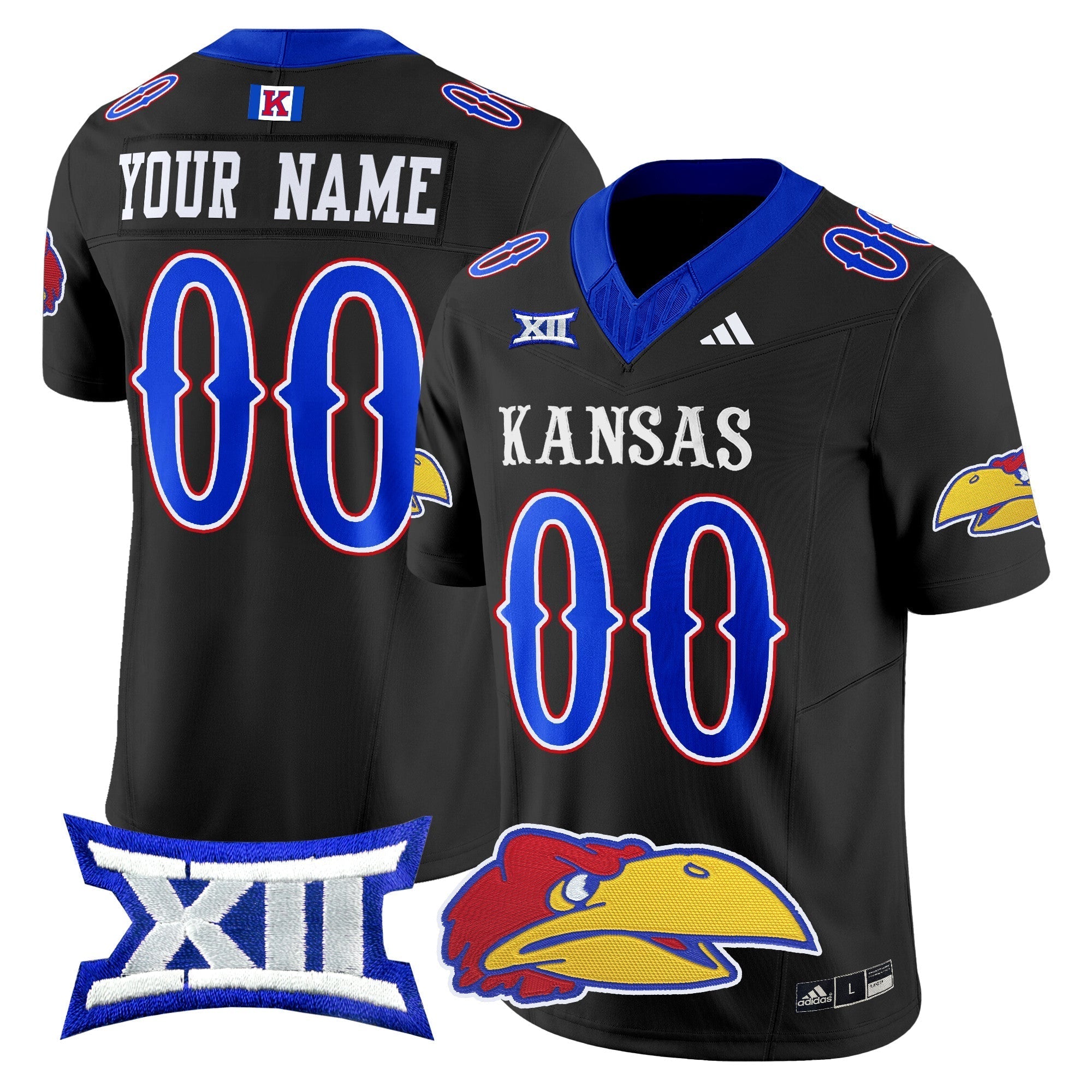 Custom Kansas Jayhawks 2024 Vapor Limited Jersey V2 - All Stitched