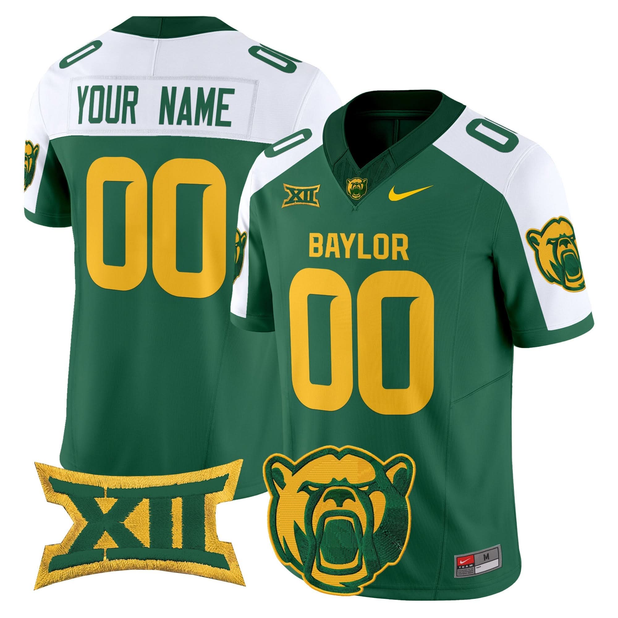 Custom Baylor Bears Jersey Name, Number 2025 Vapor Limited V2 - All Stitched