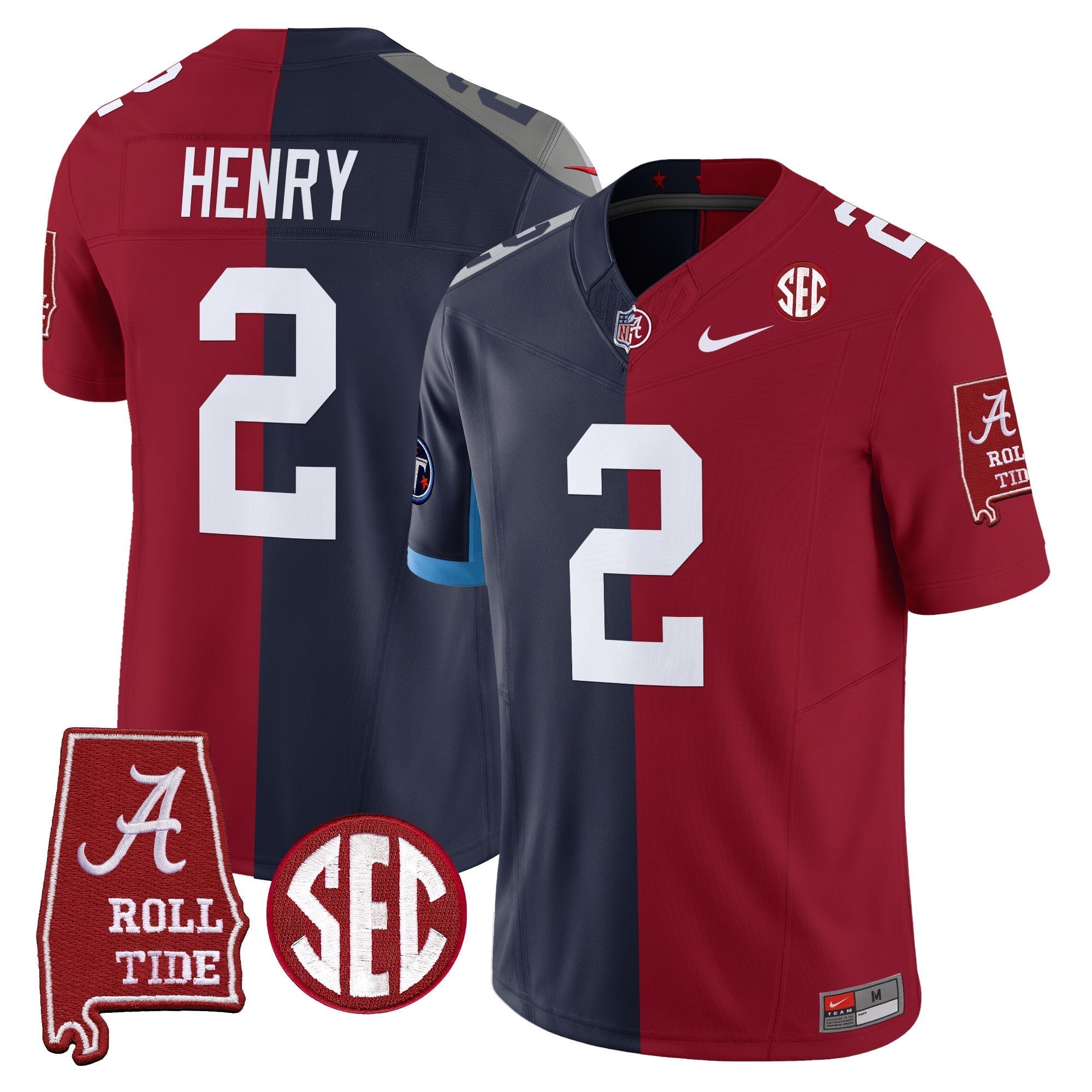 Men Alabama Crimson Tide Split Vapor Limited Jersey - All Stitched