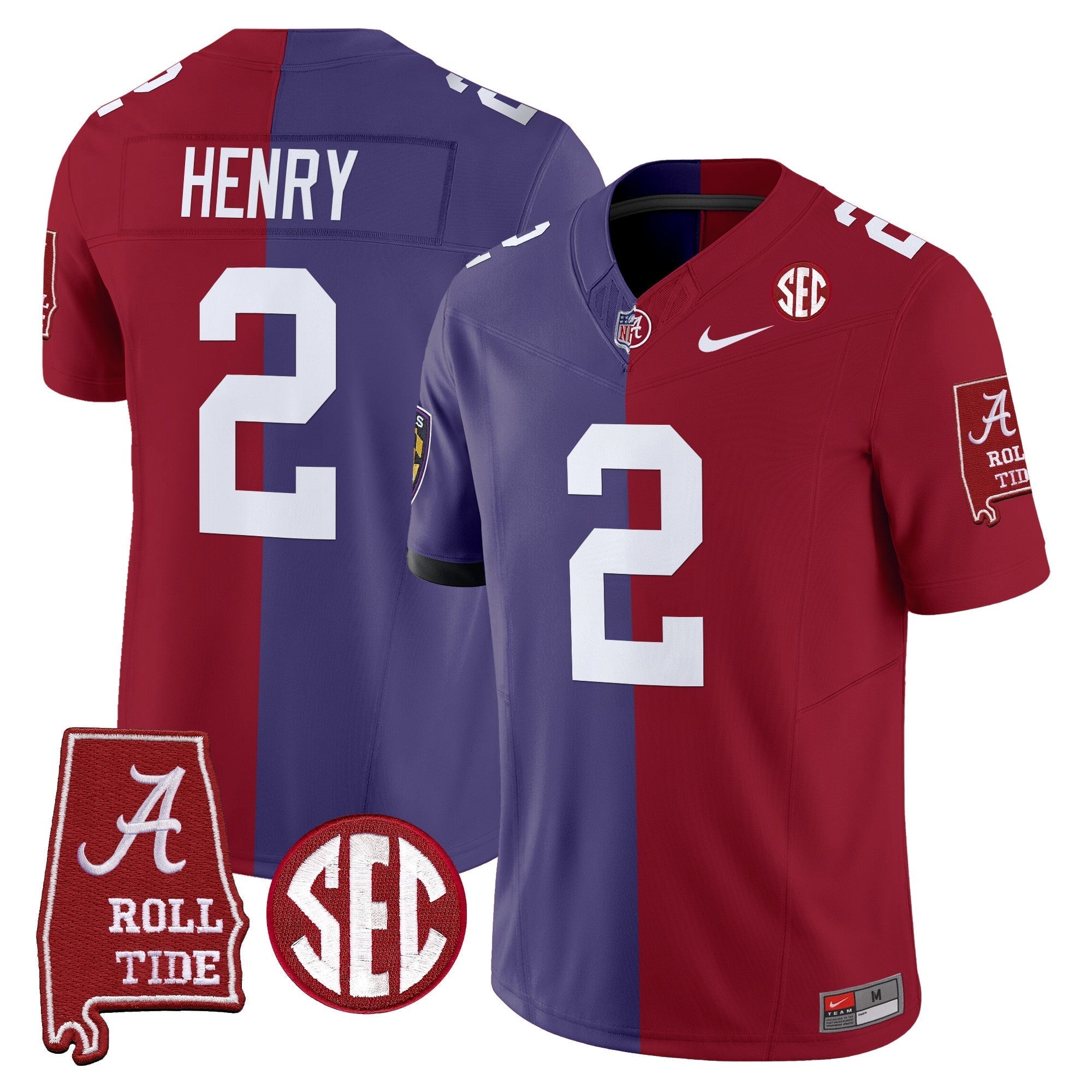 Men Alabama Crimson Tide Split Vapor Limited Jersey - All Stitched