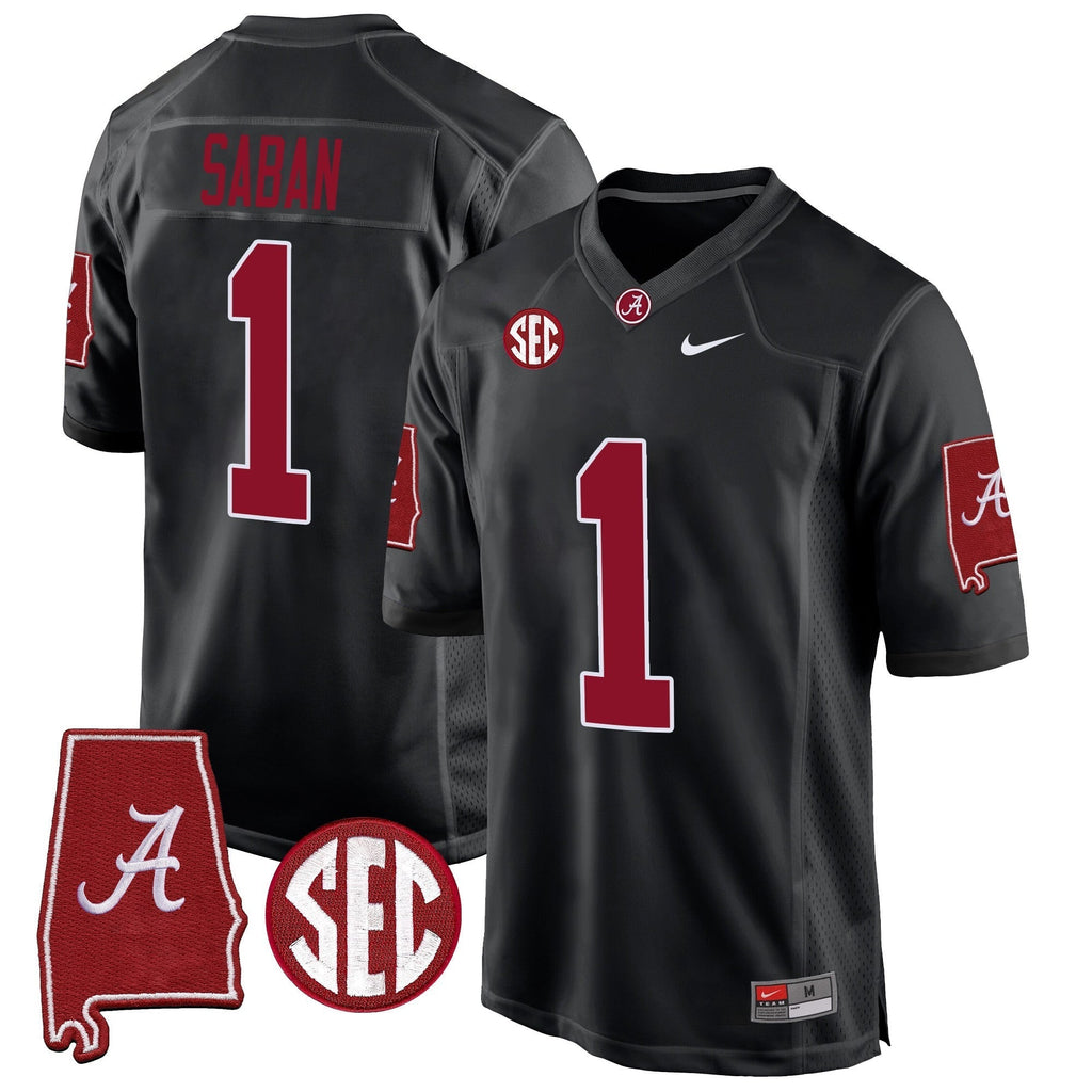 Men Alabama Crimson Tide 2024 Alabama Map Patch Game Jersey - All Stitched