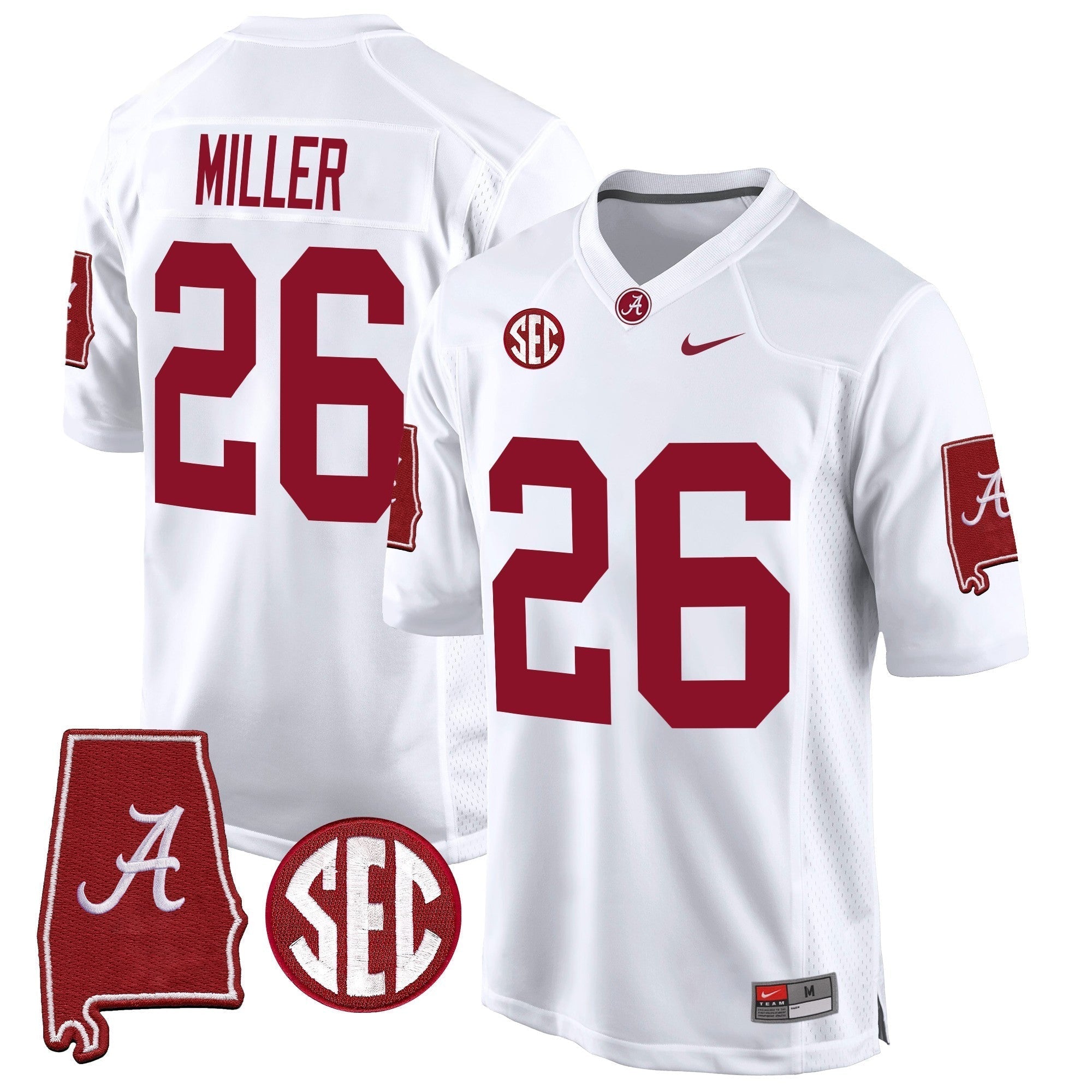 Men Alabama Crimson Tide 2024 Alabama Map Patch Game Jersey - All Stitched