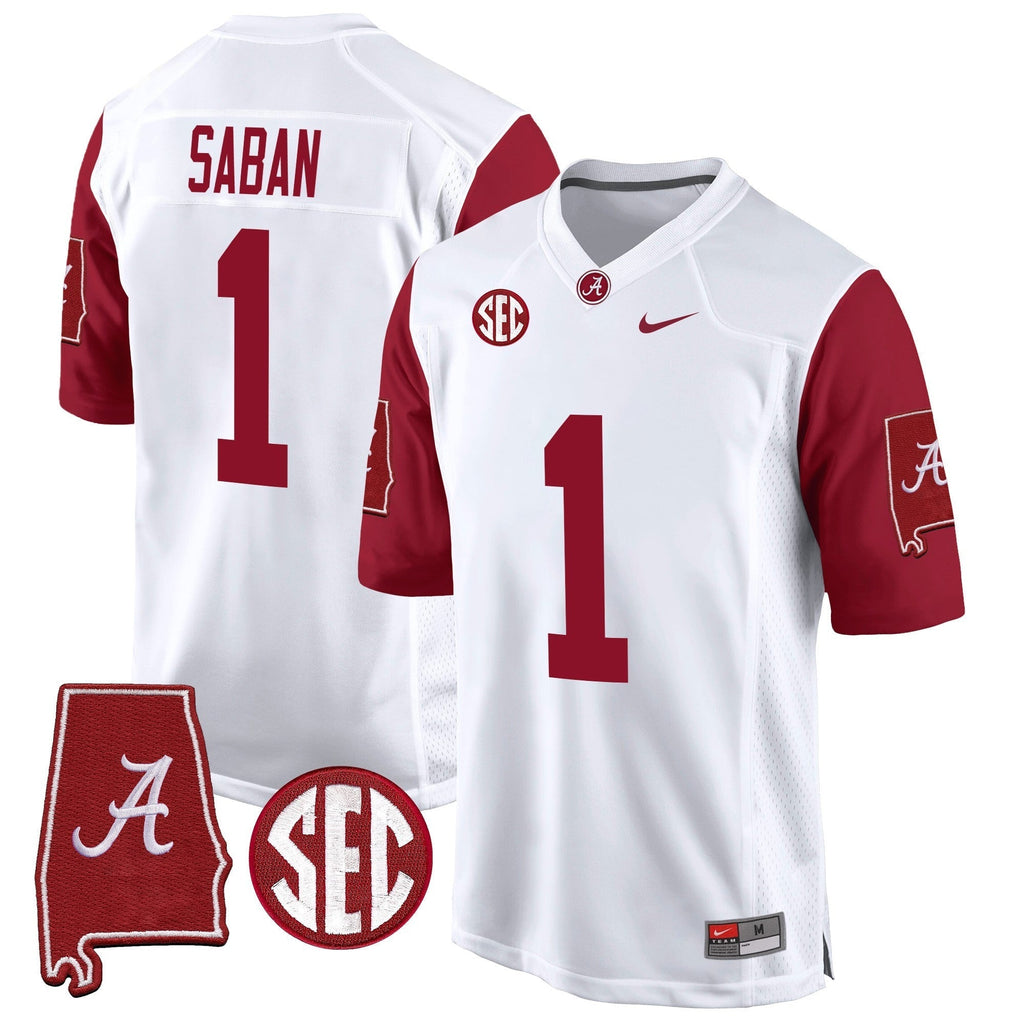 Men Alabama Crimson Tide 2024 Alabama Map Patch Game Jersey - All Stitched