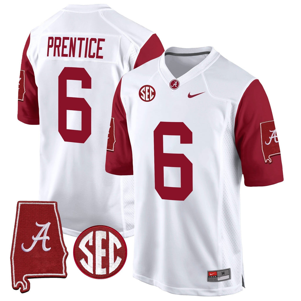 Men Alabama Crimson Tide 2024 Alabama Map Patch Game Jersey - All Stitched