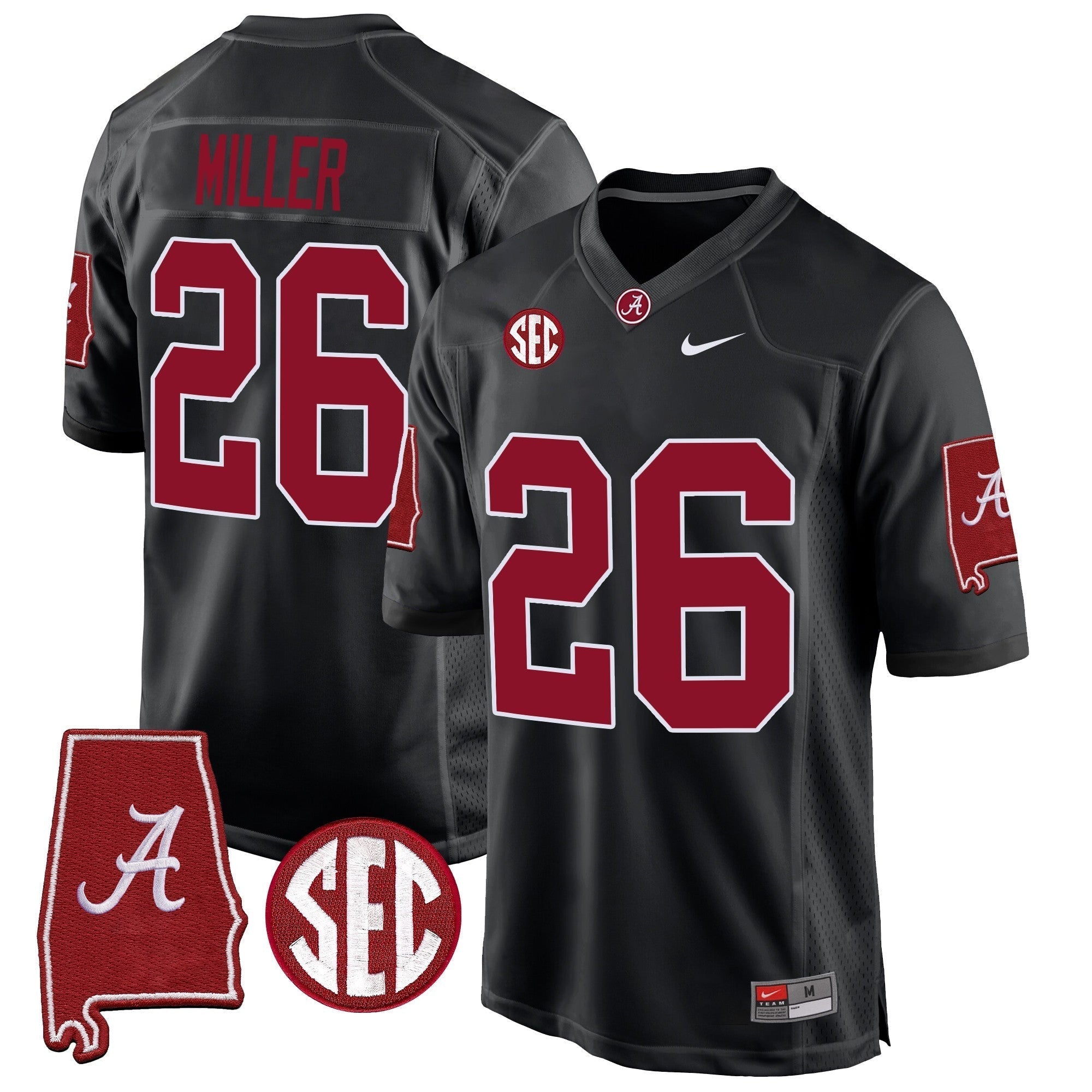 Men Alabama Crimson Tide 2024 Alabama Map Patch Game Jersey - All Stitched