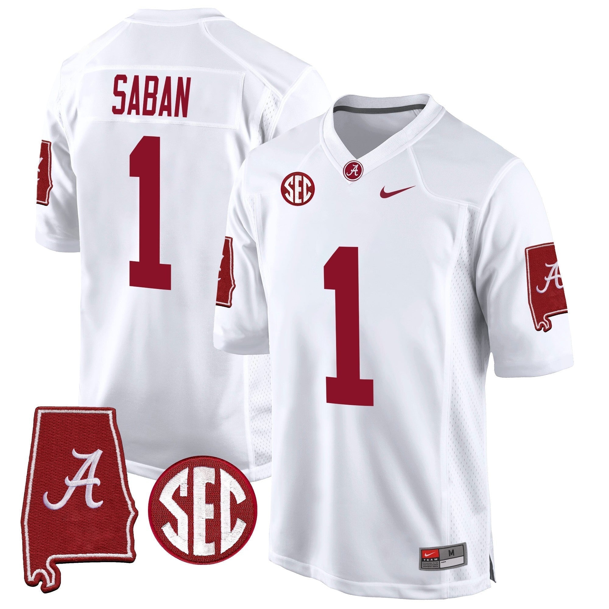 Men Alabama Crimson Tide 2024 Alabama Map Patch Game Jersey - All Stitched