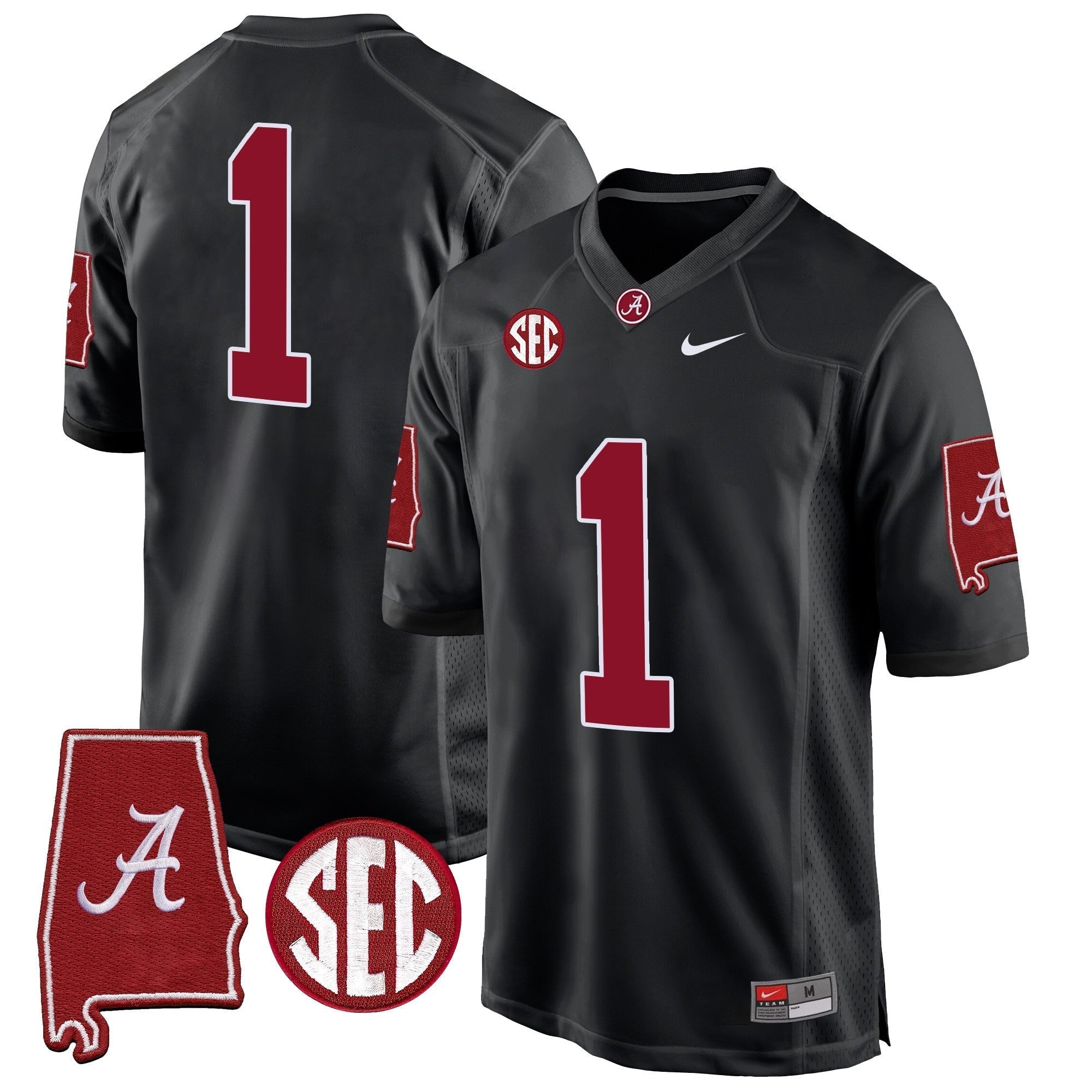 Men Alabama Crimson Tide 2024 Alabama Map Patch Game Jersey - All Stitched