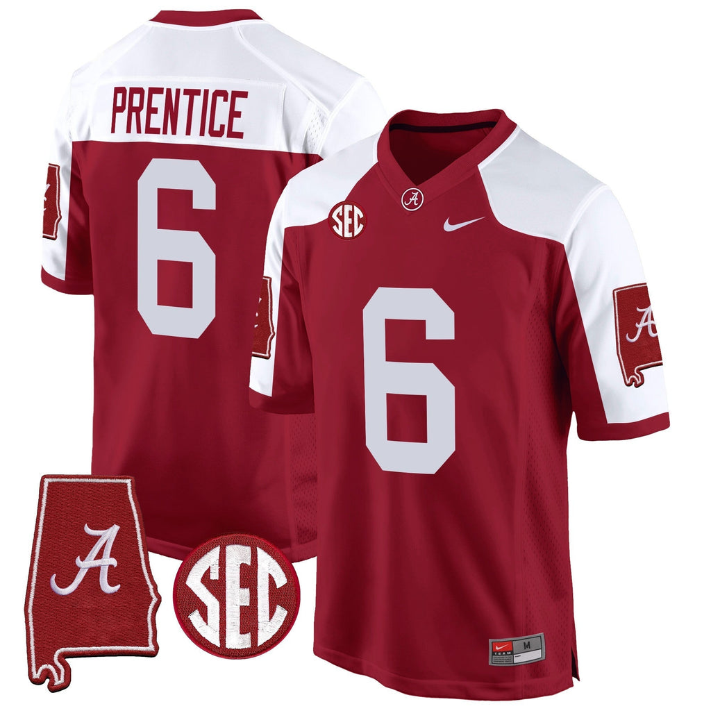 Men Alabama Crimson Tide 2024 Alabama Map Patch Game Jersey - All Stitched