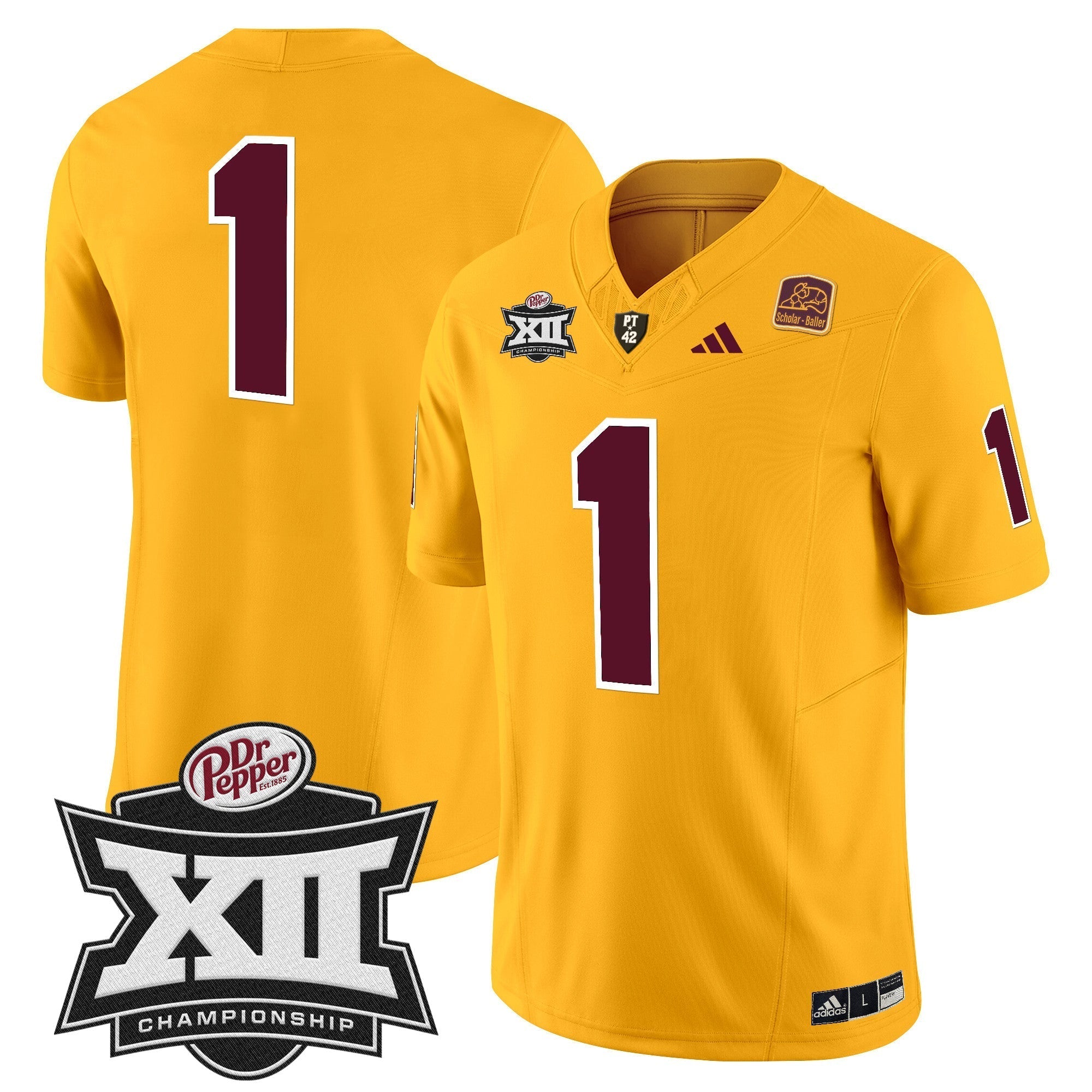 Men Sun Devils 2024 Big 12 Championship Patch Vapor Limited Jersey - All Stitched