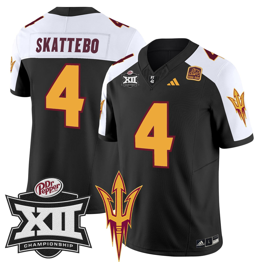 Men Sun Devils 2024 Big 12 Championship Patch Vapor Limited Jersey - All Stitched
