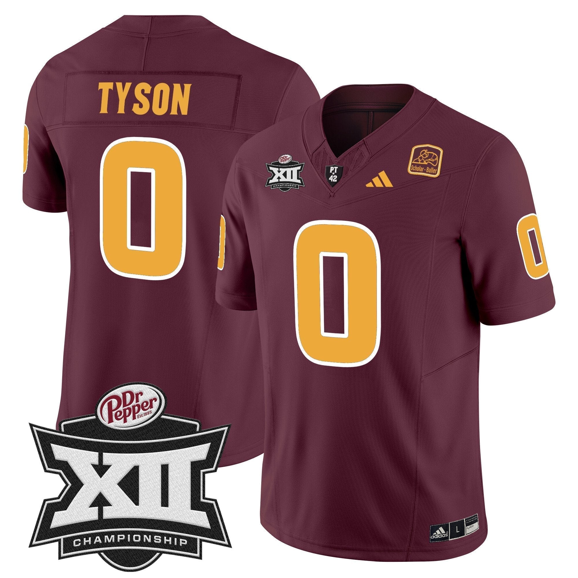 Men Sun Devils 2024 Big 12 Championship Patch Vapor Limited Jersey - All Stitched
