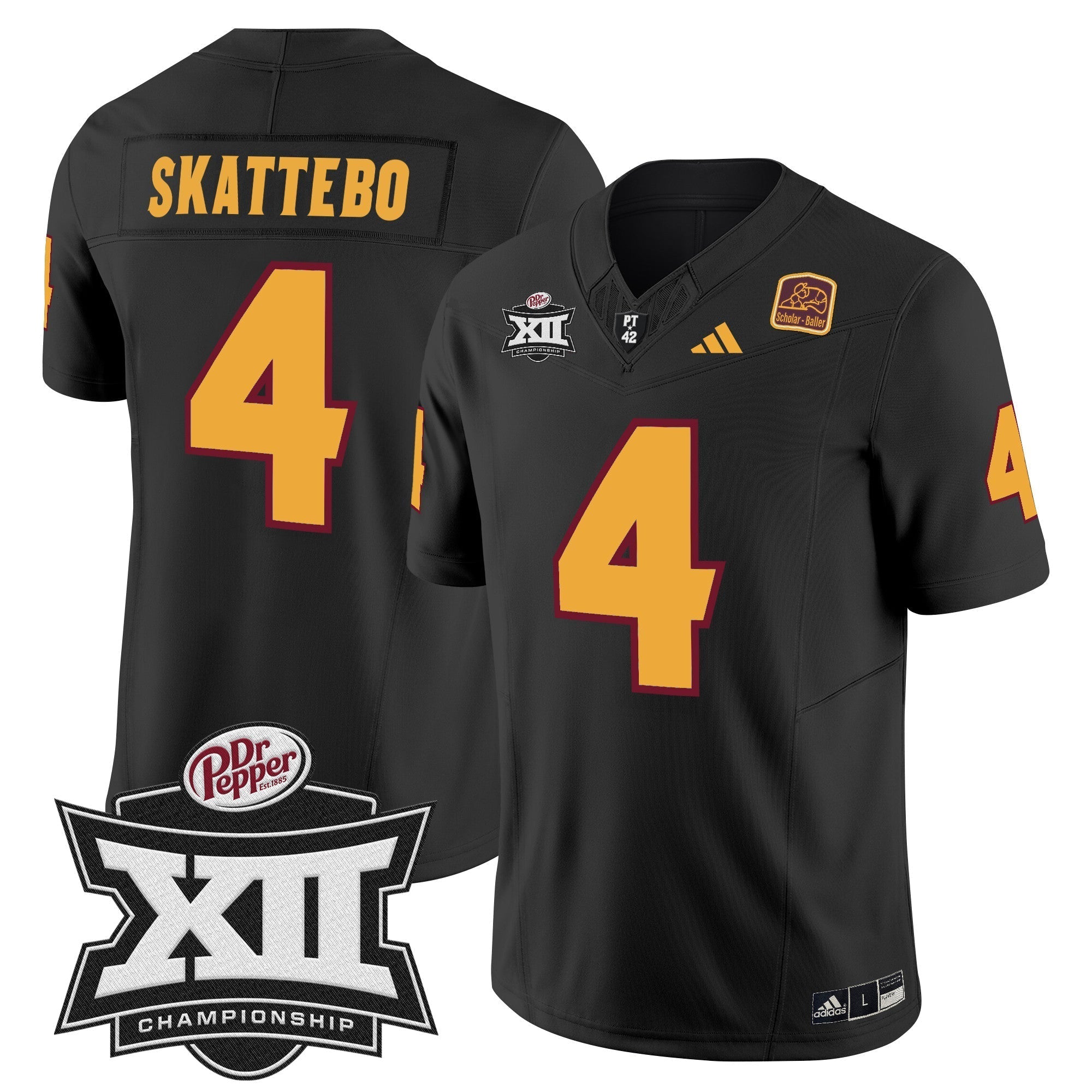 Men Sun Devils 2024 Big 12 Championship Patch Vapor Limited Jersey - All Stitched
