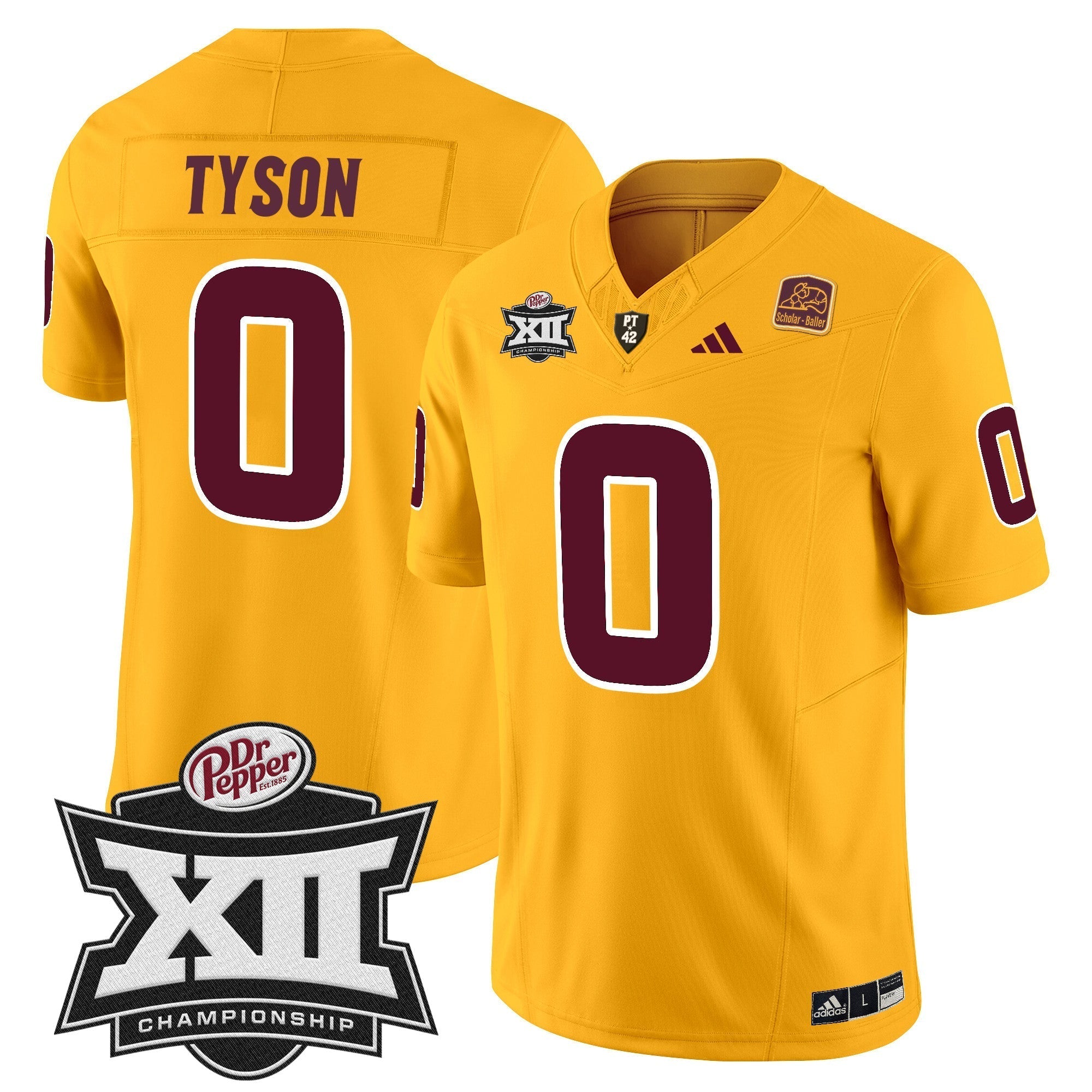 Men Sun Devils 2024 Big 12 Championship Patch Vapor Limited Jersey - All Stitched